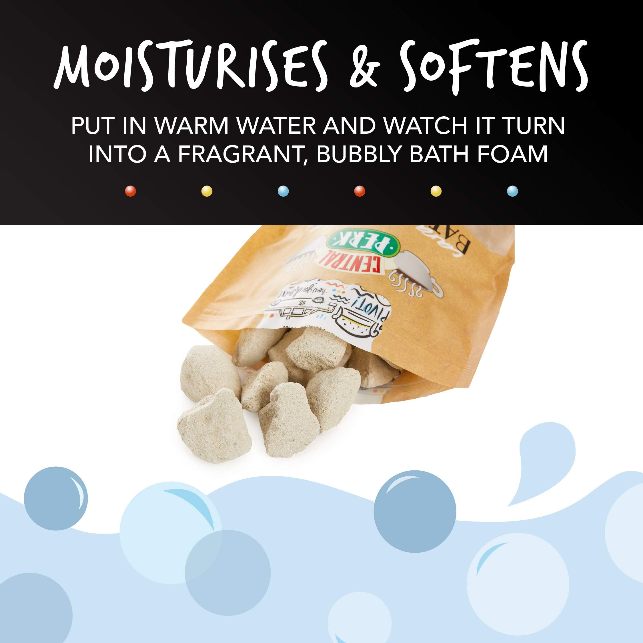 Paladone Central Perk Bath Crumble - 250g Caramel Toffee Scented - Officially Licensed Friends TV Show Merchandise, White