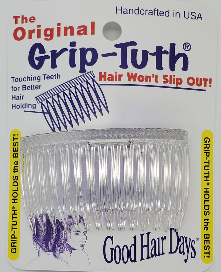 Grip-Tuth Hair Combs - Set Of 2 by EasyComforts Clear/LG AD