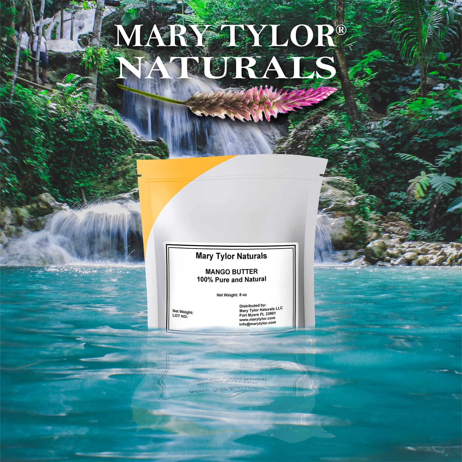 Mary Tylor Naturals Mango Butter 8 oz Cold Pressed, Unrefined,Raw Pure Mango Butter — Can be used for hair, skin and nails