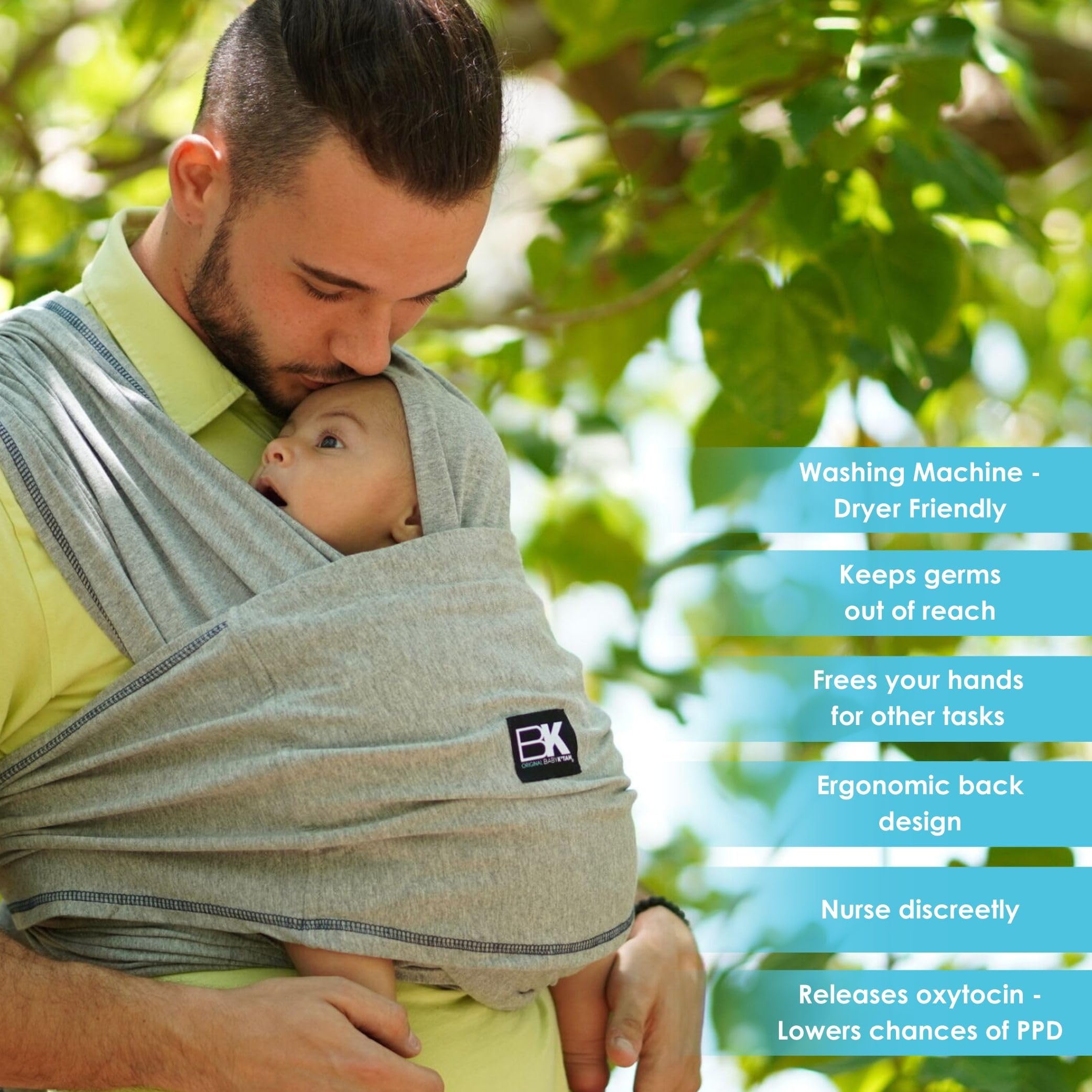 Original Baby K'tan Baby Carrier: #1 Easy Pre-Wrapped, Soft, Slip-On, No Rings, No Buckles | 5 in 1 Baby Sling Gift | The Best Hands Free Infant Wrap For Newborn to Toddler up to 35lb (See Size Chart)