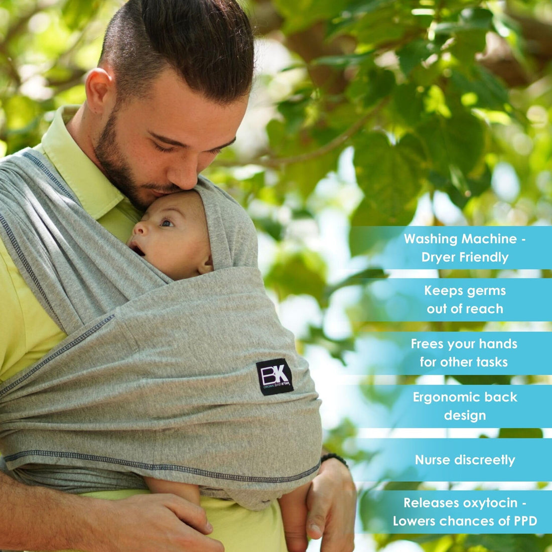 Original Baby K'tan Baby Carrier: #1 Easy Pre-Wrapped, Soft, Slip-On, No Rings, No Buckles | 5 in 1 Baby Sling Gift | The Best Hands Free Infant Wrap For Newborn to Toddler up to 35lb (See Size Chart)