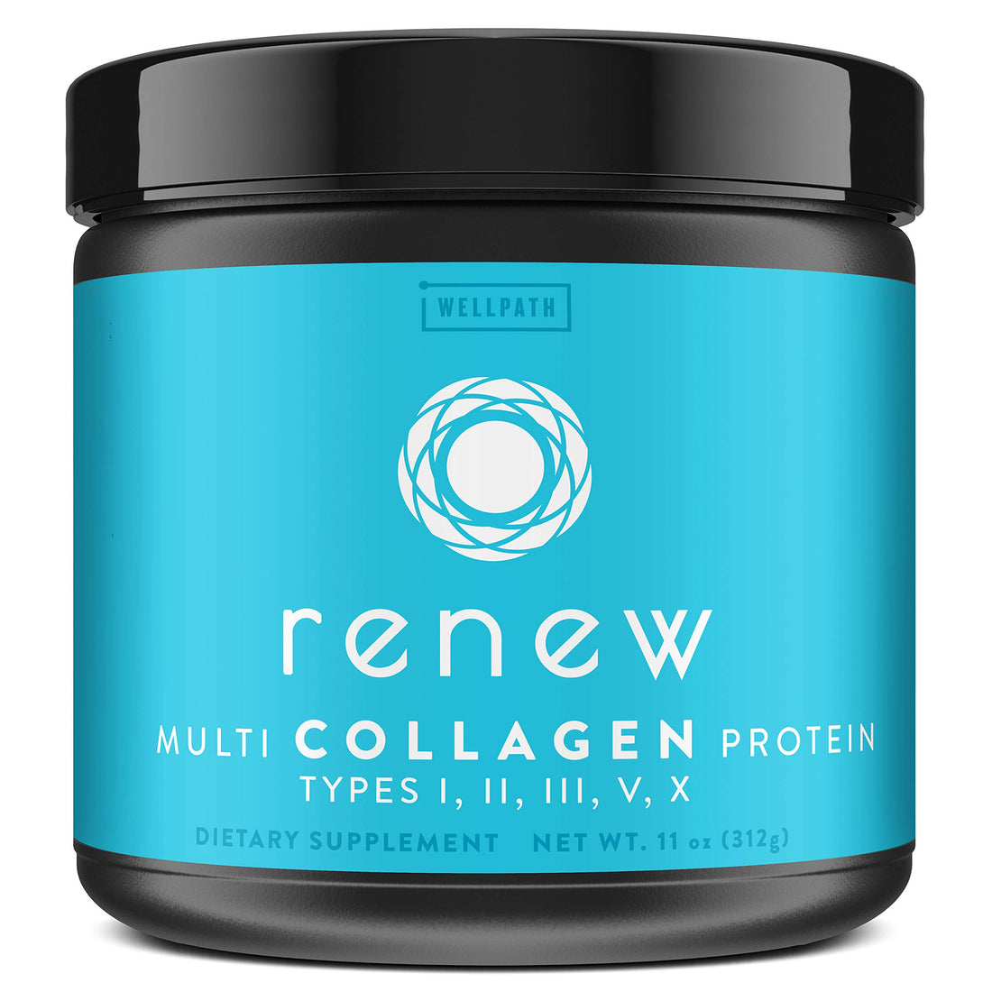 WellPath Renew Multi Collagen Protein Powder for Women | Complex Supplement - Hydrolyzed Grass-Fed Bovine, Marine, & Chicken Sources | Types I, II, III, V, X | 11 oz