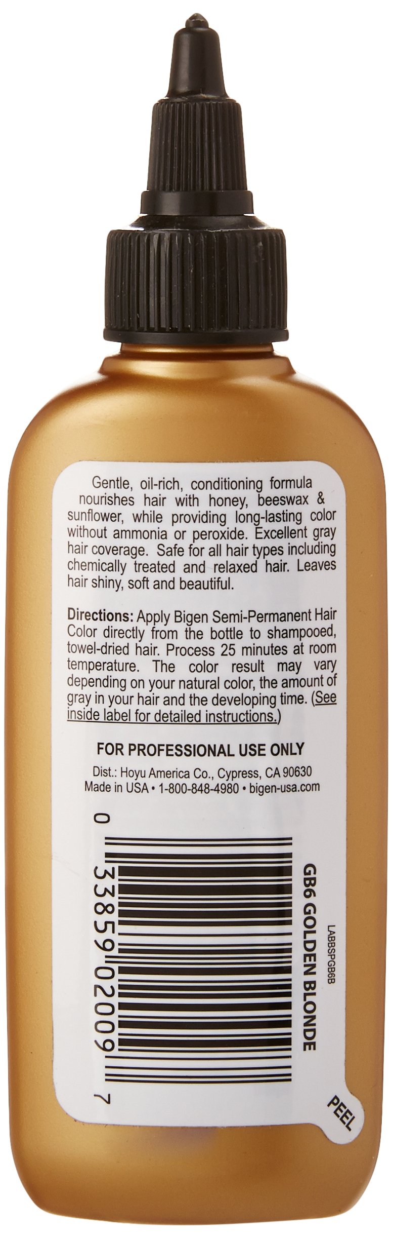 Bigen Semi Permanent Hair Color, Golden Blonde, 3.0 Ounce