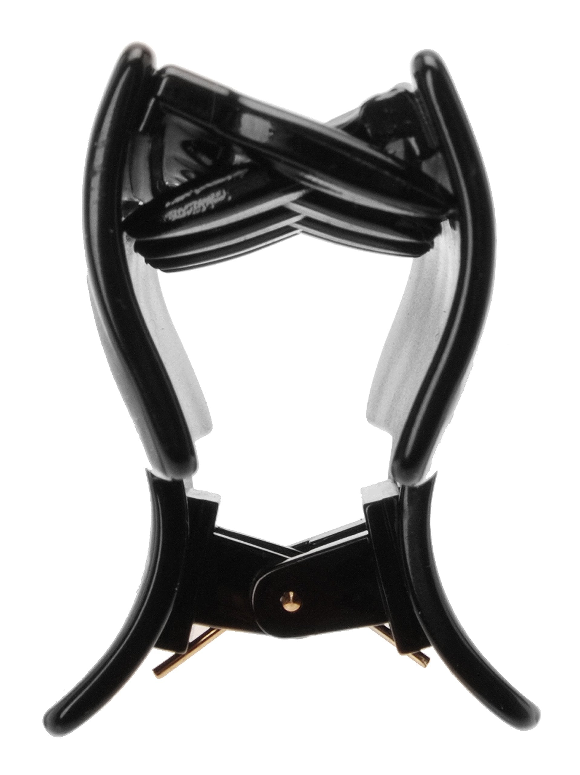 France Luxe Large Solid Rectangle Jaw Black