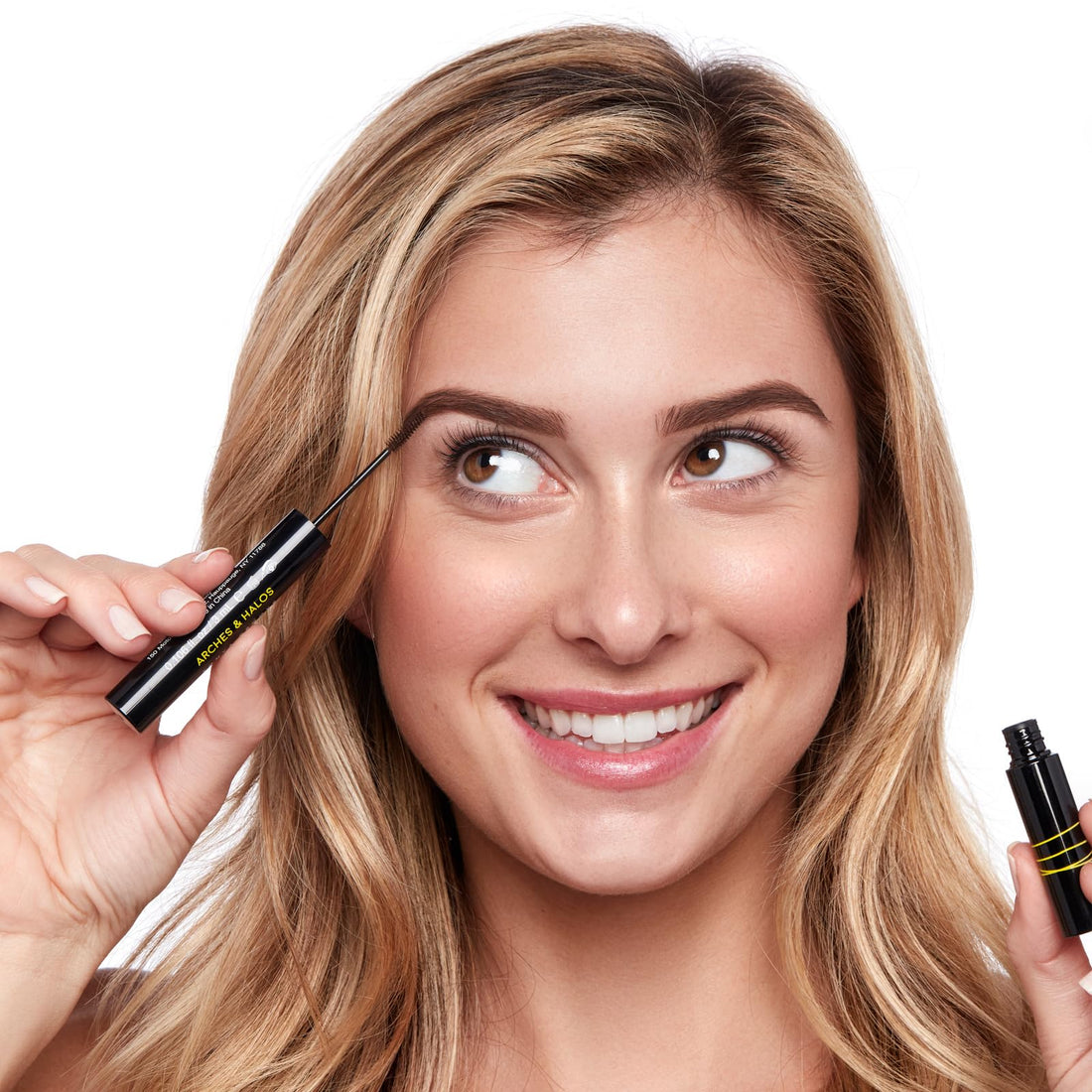 Arches & Halos Microfiber Tinted Brow Mousse in Warm Brown, 0.11 oz