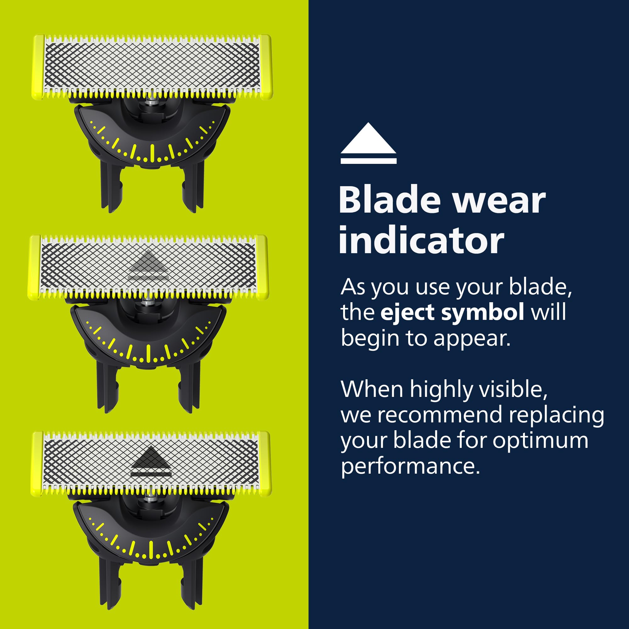 Philips Norelco OneBlade 360 Blades, Genuine Replacement Blades for OneBlade Electric Shaver and Trimmer, Durable Stainless Steel, Trim, Edge and Shave, 3 Pack, QP430/80
