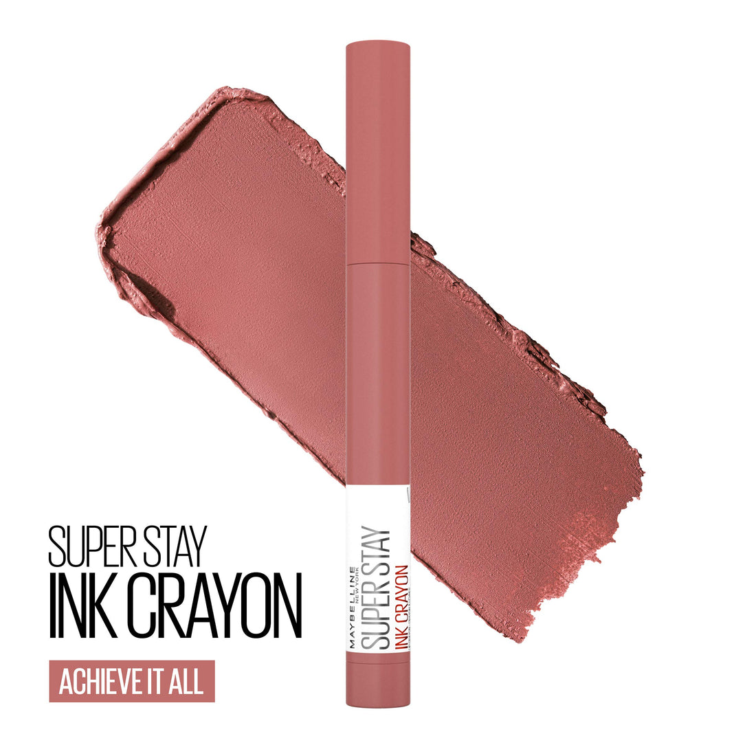 Maybelline New York Maybelline Super Stay Ink Crayon Matte Longwear Lipstick Makeup, Achieve It All, 0.04 Ounce ., 155 Achieve It All, 0.04 ounces (Pack of 2)
