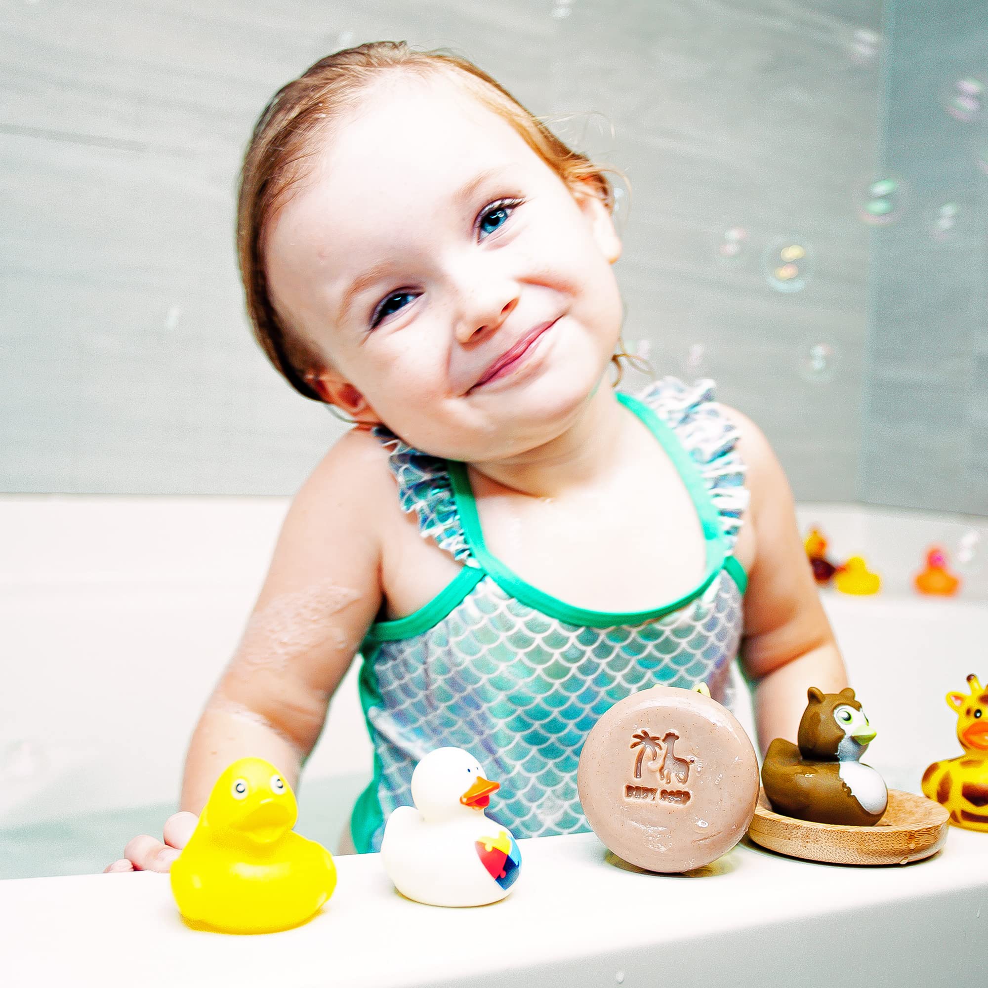 Baby Soap Bar with Greek Yogurt and Coconut Milk - Naturally Cold Processed from Organic Ingredients - Extra Moisturizing Baby's Delicate Skin - Handmade in USA