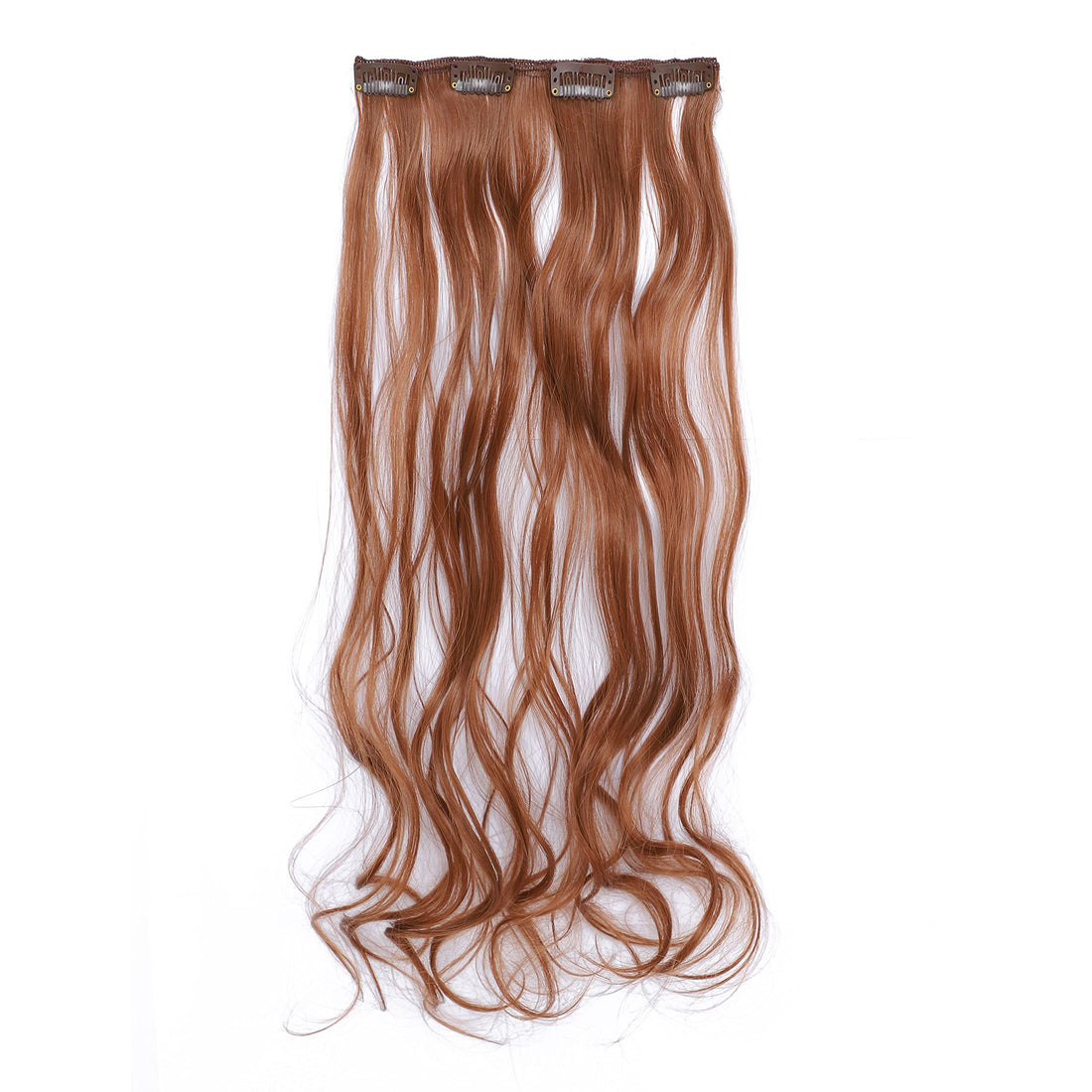Dirty Brown-12# : SWACC Women 20 Inches Curly Full Head 7 Separate Pieces Heat Resistance Synthetic Hair Clip in Hair Extensions (Dirty Brown-12#)