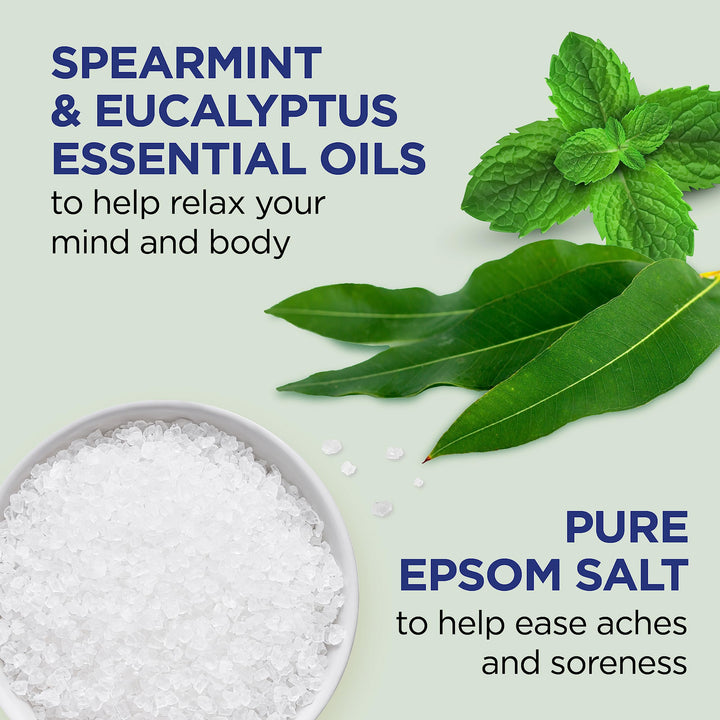 Dr Teal's Holiday Gift Set - Eucalyptus & Spearmint - 2 Piece Bath Sampler, Perfect for Stocking Stuffers