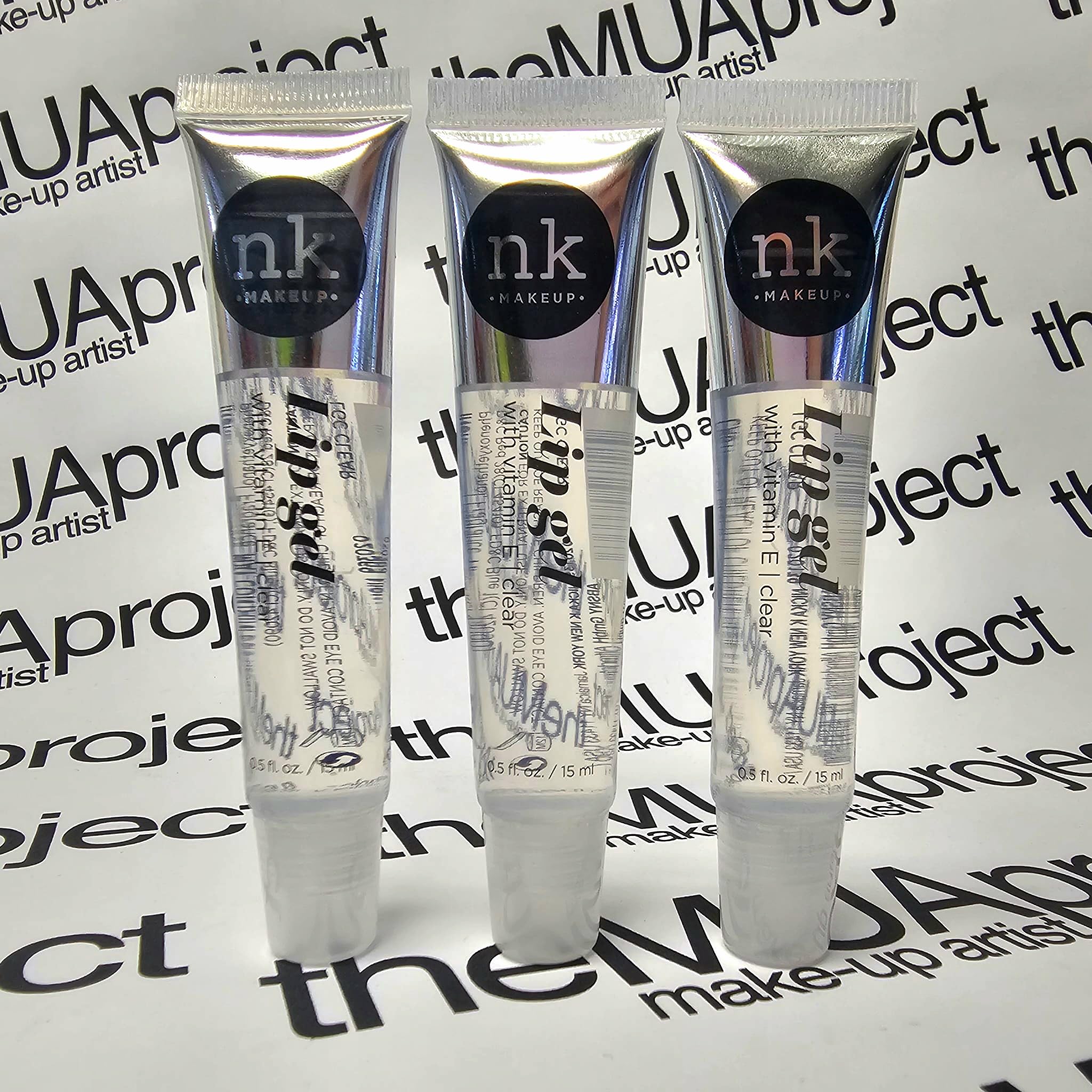 The Make-Up Artist Project 3 Pack Bundle of Clear Lip Gels - Hydrating Lip Glosses to nourish your lips with Vitamin E, Super Glossy and Thick.