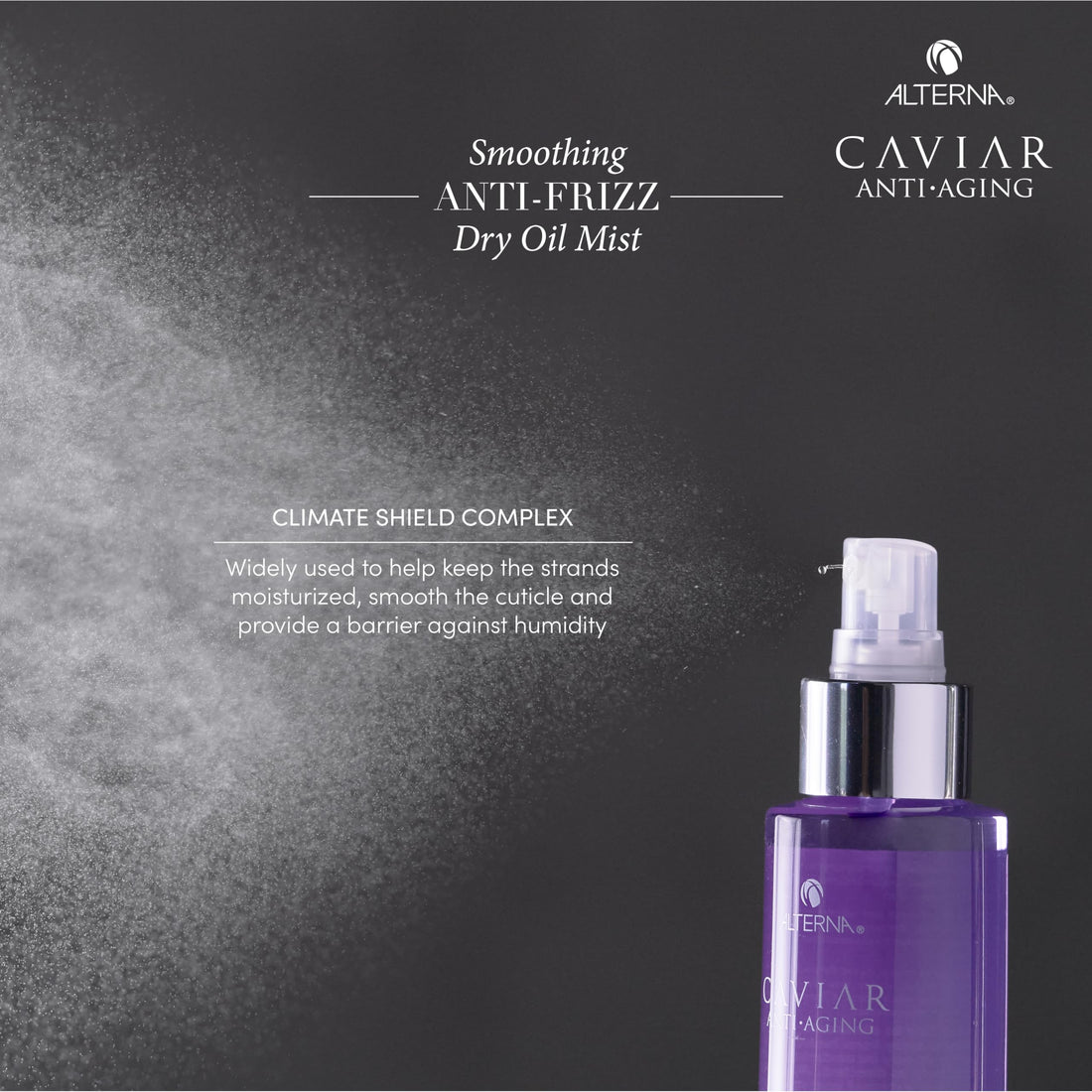 Alterna Caviar Anti-Aging Smoothing Anti-Frizz Dry Oil Mist, 5 Fl Oz (Pack of 1)
