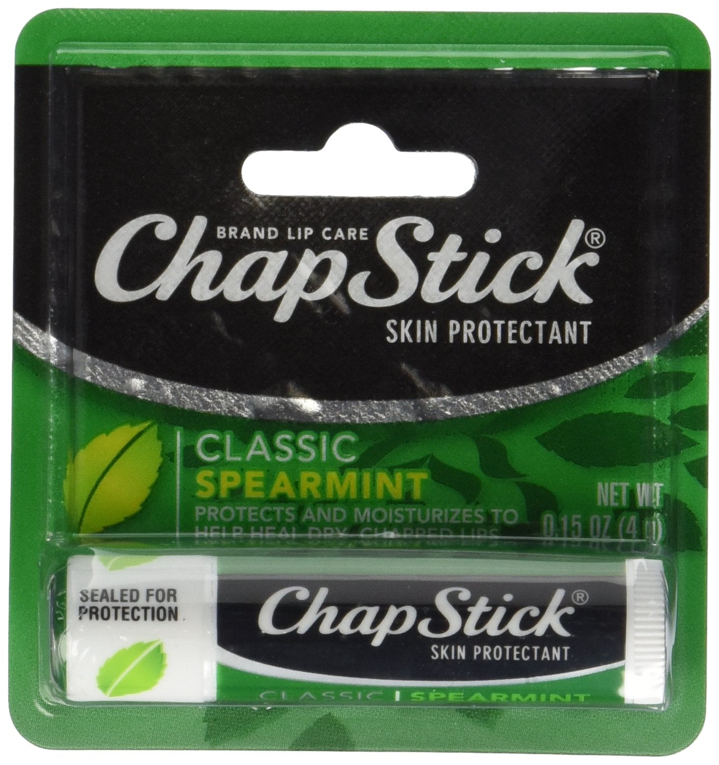 (12 Tubes) Chapstick Spearmint Lip Balm Hard To Find!