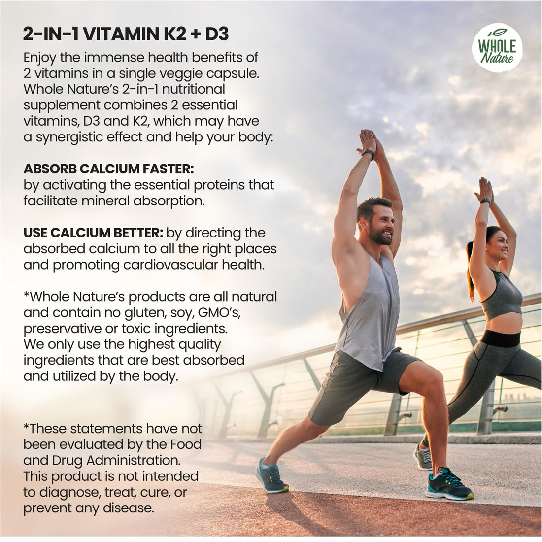 K2 D3 Vitamin Supplement with BioPerine - Vegan Calcium with Vitamins K and D - Advanced D3K2 VIT 5000 IU - 60 Vegan D3 Plus K2 MK-7 Complex Nutritional Capsules for Heart & Bone Health (1