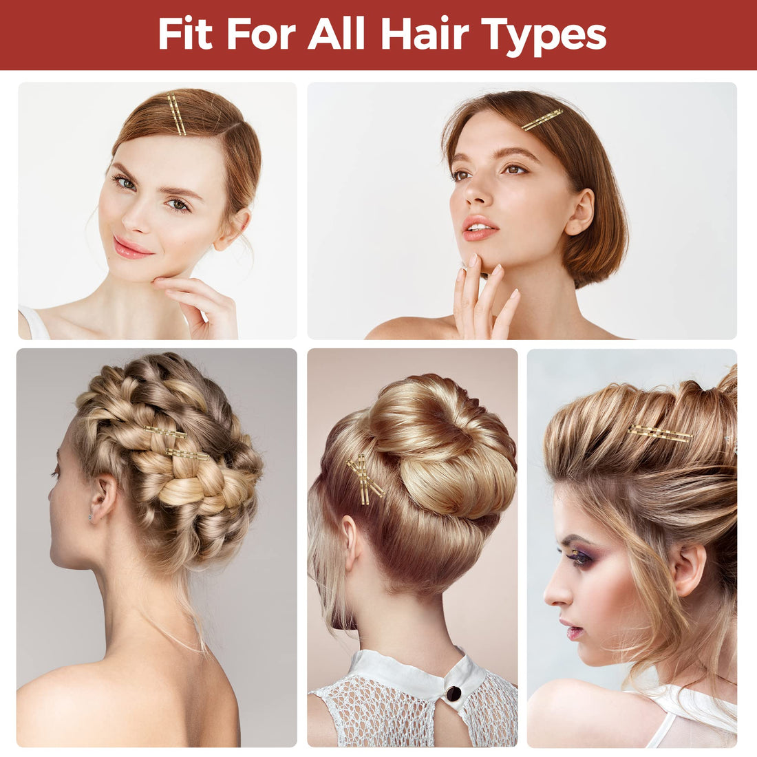 300 Pcs Bobby Pins Blonde, Hair Pins for Women Girls and Kids (Blonde)