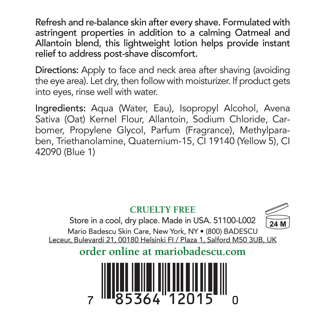 Mario Badescu Protein After Shave Lotion - 4 Oz.