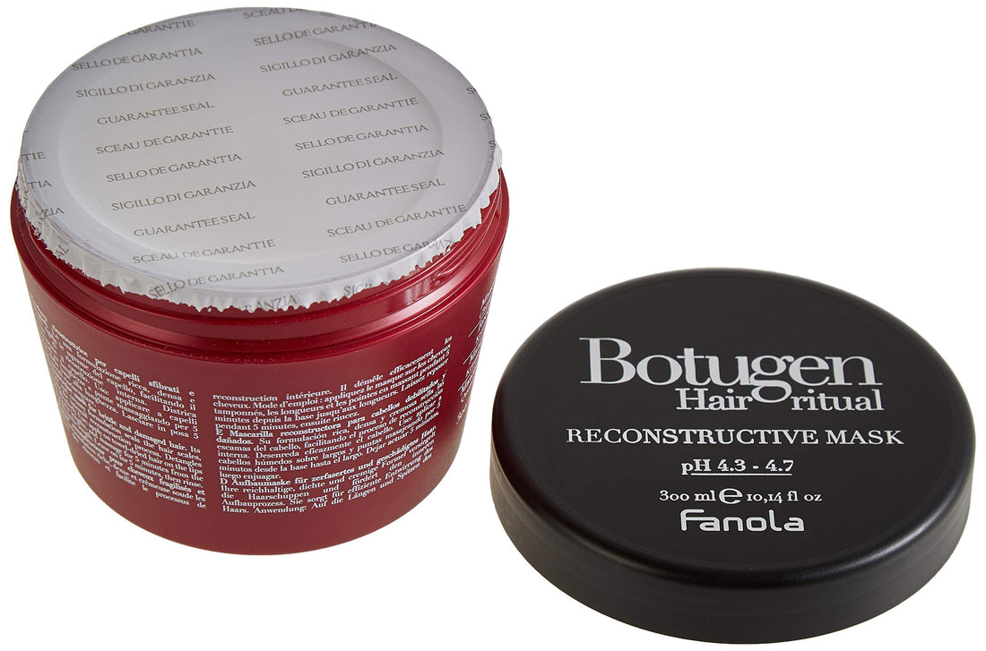 Fanola Botugen Botolife Mask Ph 4.5 Reconstructive Mask with Botolife, Keratin and Hyaluronic Acid for Brittle and Damaged Hair 300ML