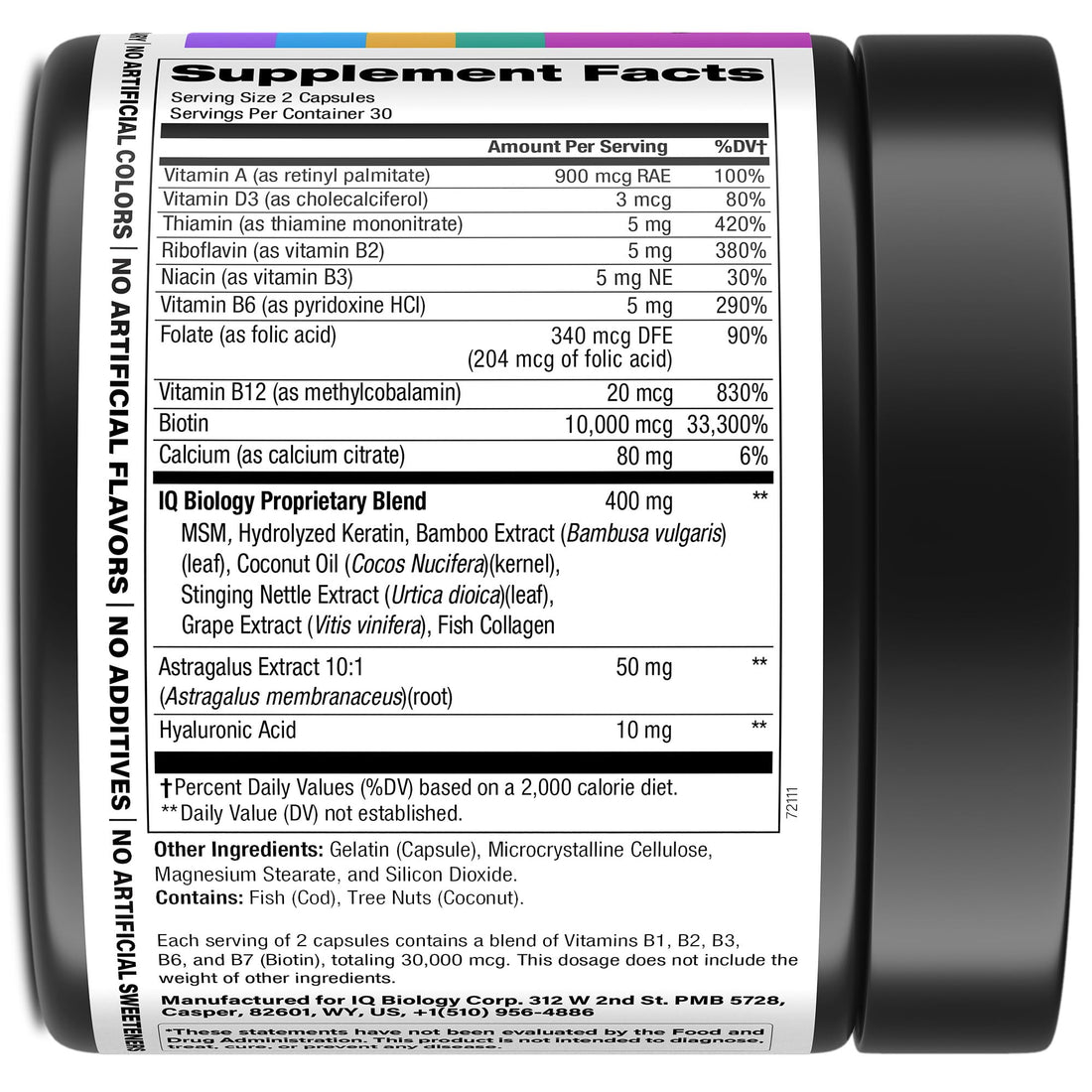 Biotin 10,000 mcg Supplement for Hair Growth with Collagen & Keratin for Hair Loss & Thinning Hair - Hair Skin and Nails Vitamins for Women & Men - Healthy Regrowth, Skin Glow & Nail Repair - 60 Pills