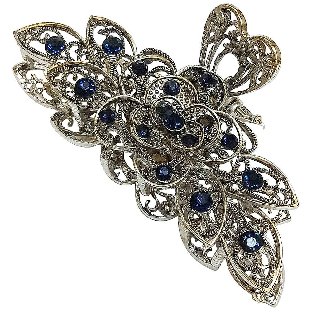 Suoirblss Women Fashion Retro Metal Alloy Rhinestone Large Size Fancy Hair Claw Jaw Clips PinsÃ‚ Ã‚ for Thick Hair (A#)