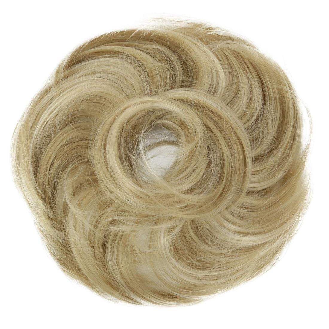 blonde mix 25H613 : PRETTYSHOP Scrunchie Bun Up Do Hair piece Hair Ribbon Ponytail Extensions Wavy Curly or Messy Various Colors(bleach blond mix25H613)