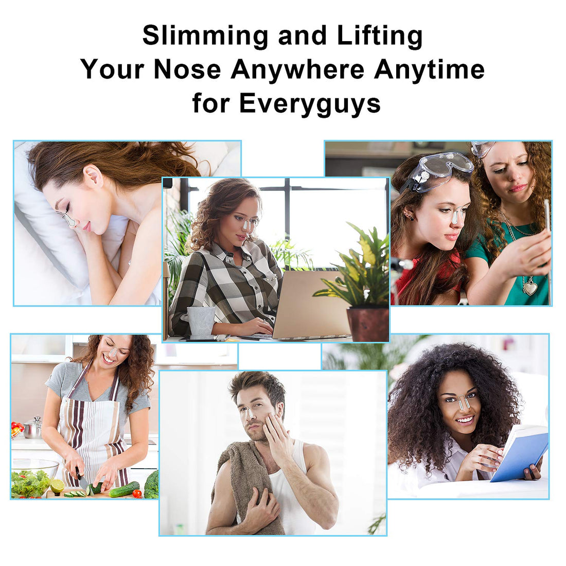 FERNIDA Silicone Nose Shaper Lifter Nose Uplifting Magic Clip Nose Bridge Straightener Corrector Slimmer for Wide Noses