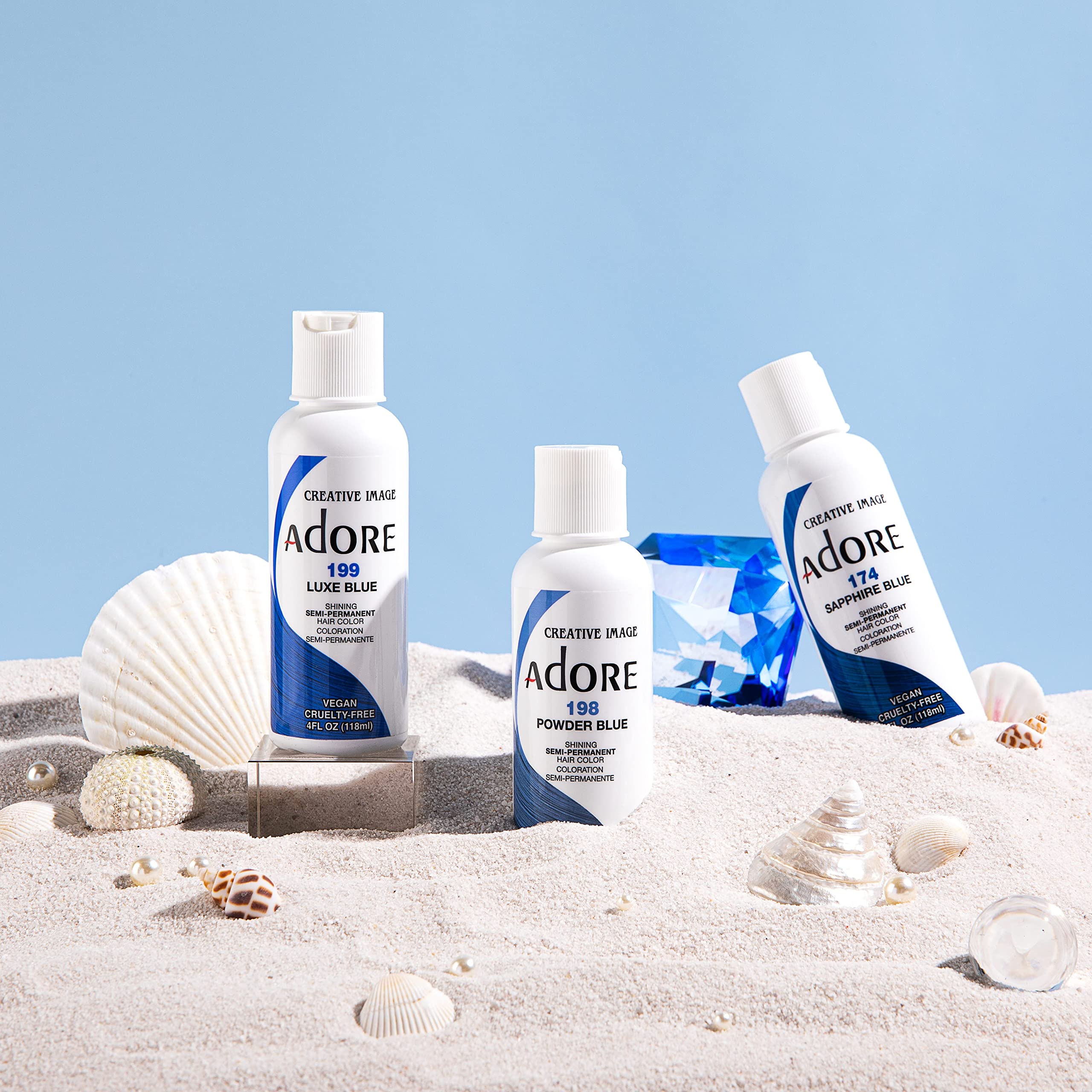 Adore Semi-Permanent Haircolor #176 Ocean Blue 4 Ounce (118ml)