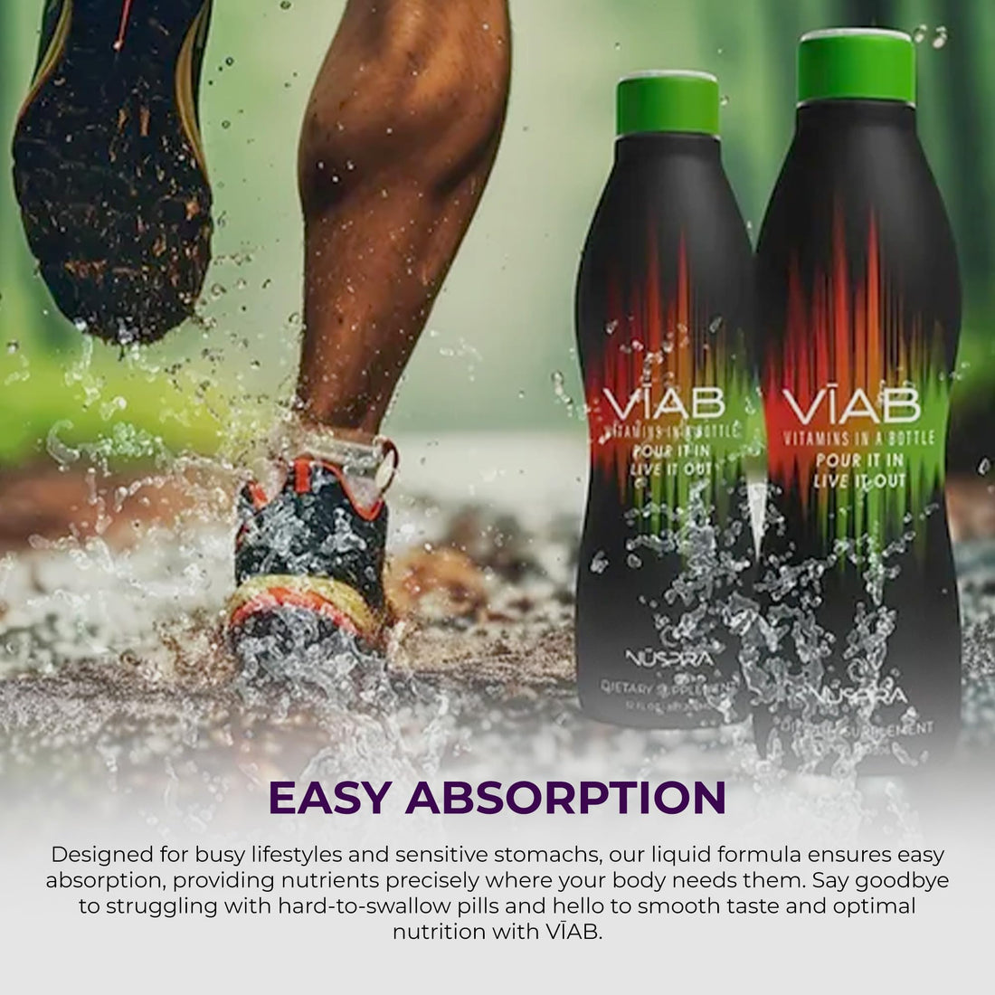 NüSpira - VIAB Liquid Multi-Vitamin - Effortless Wellness for The Whole Family - Potent Blend of Vitamins & Minerals - Smooth Taste - 30oz