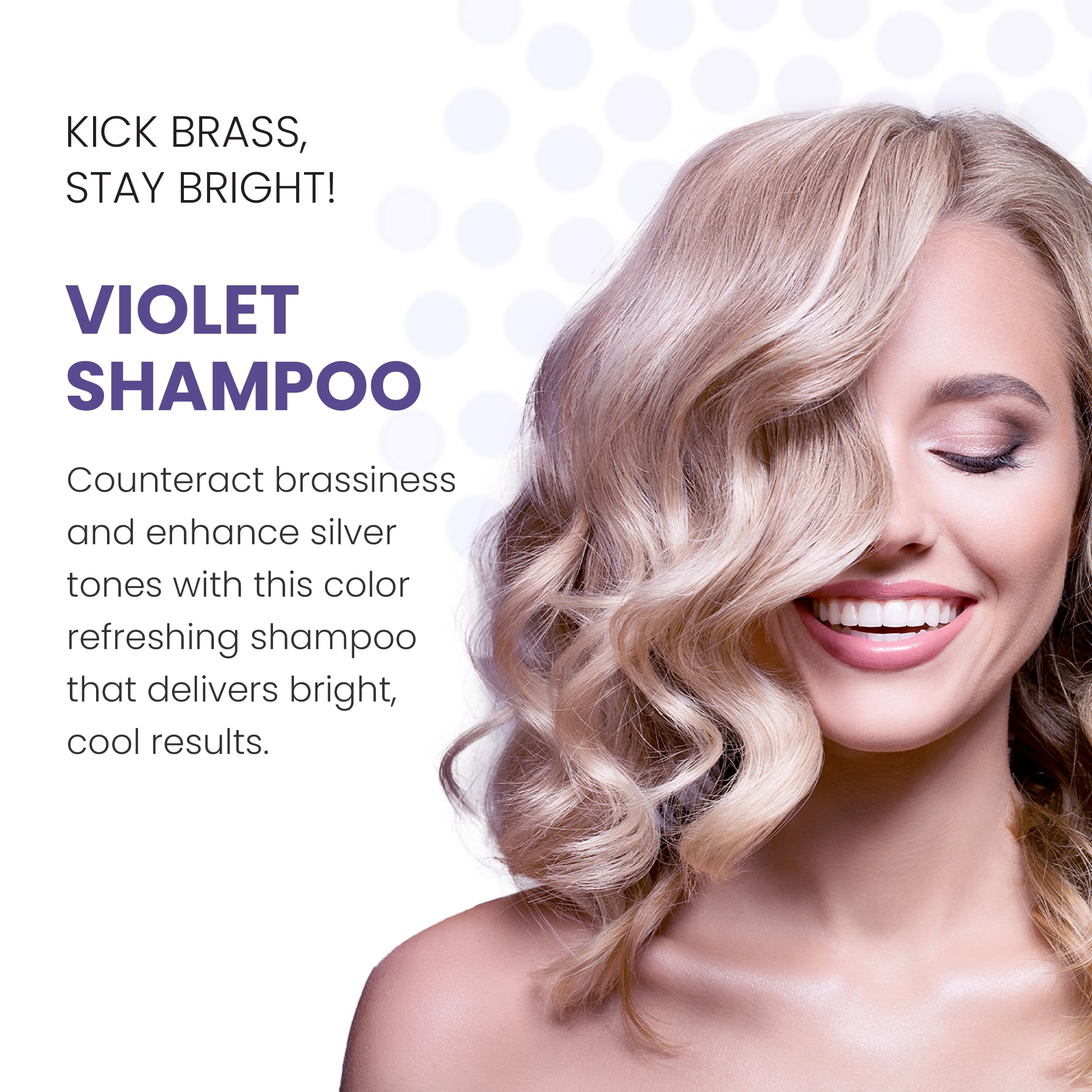 ALOXXI Violet Shampoo - Purple Shampoo for Blonde Hair - Instantly Brightens & Washes Away Brassy Yellow Tones on Blonde, White & Grey Hair - Paraben Free & Sulfate Free, 10.1 Fl Oz