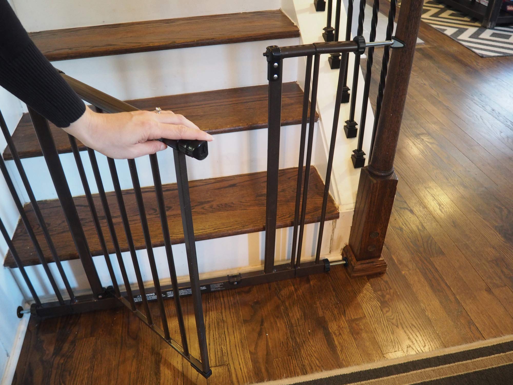 Baby Gate Guru Extra Long M10 (10mm) Stair Banister Adapter Y-Spindle Rods 2 Pack for Pressure Mounted Baby and Pet Safety Gates (10mm, Black)