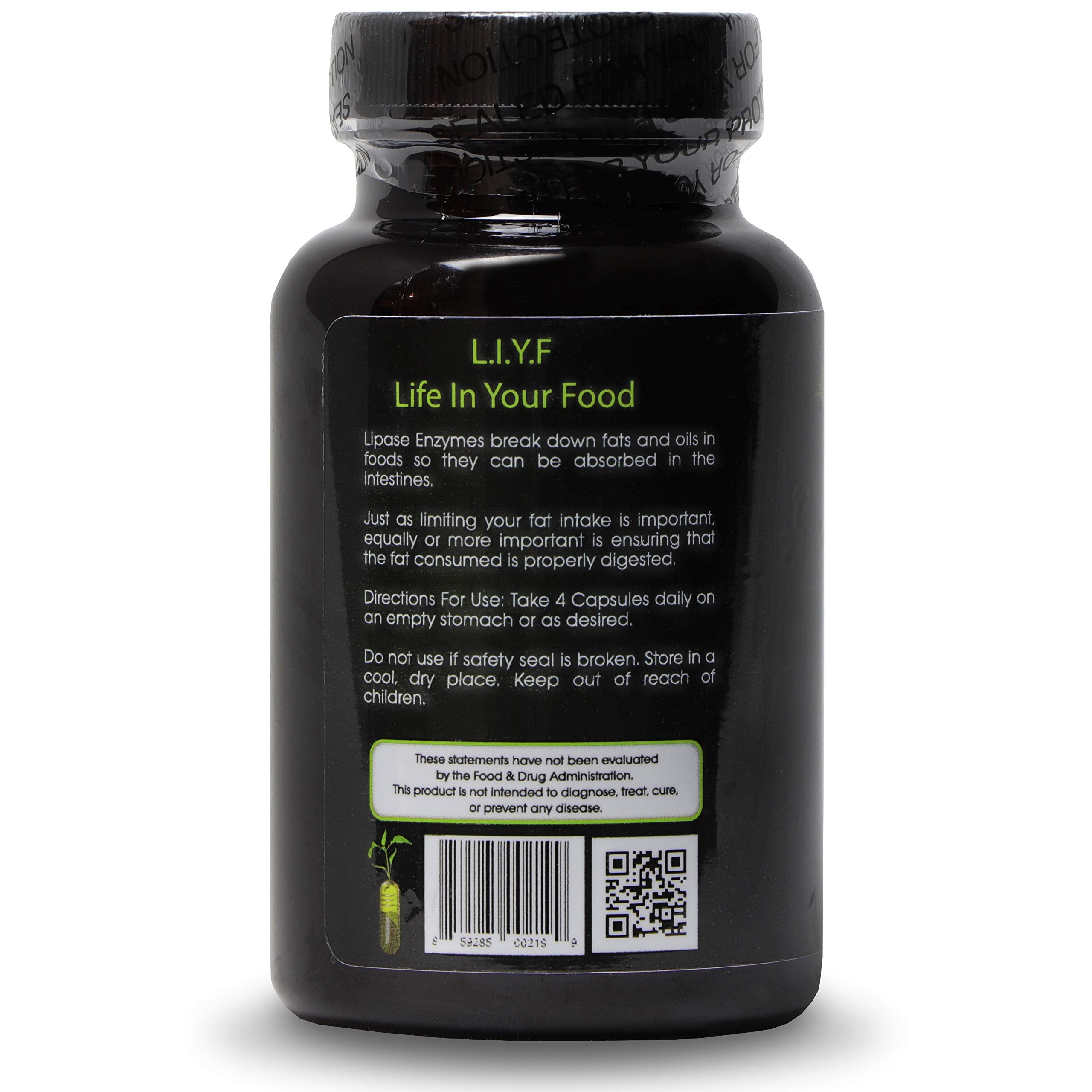 PuraDyme Lipase Enzyme 180 Capsules Digestive Enzyme (1)