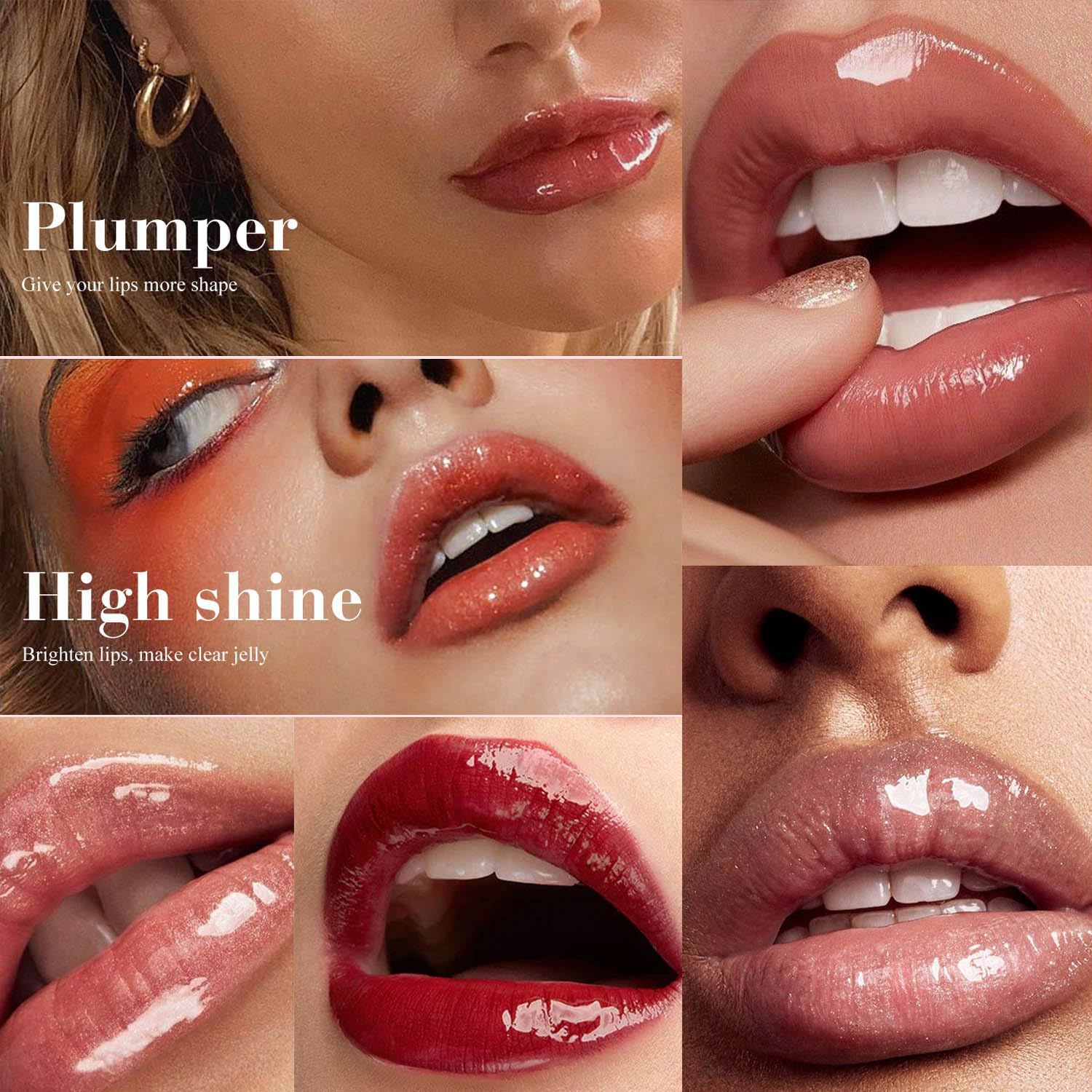 Mefyhtune Lip Plumping Gloss Matte Lip Gloss Moisturizing Tinted Lip Gloss Long Lasting Waterproof Hydrating Plumping Lip Oil For Women (08# Wild Rose)