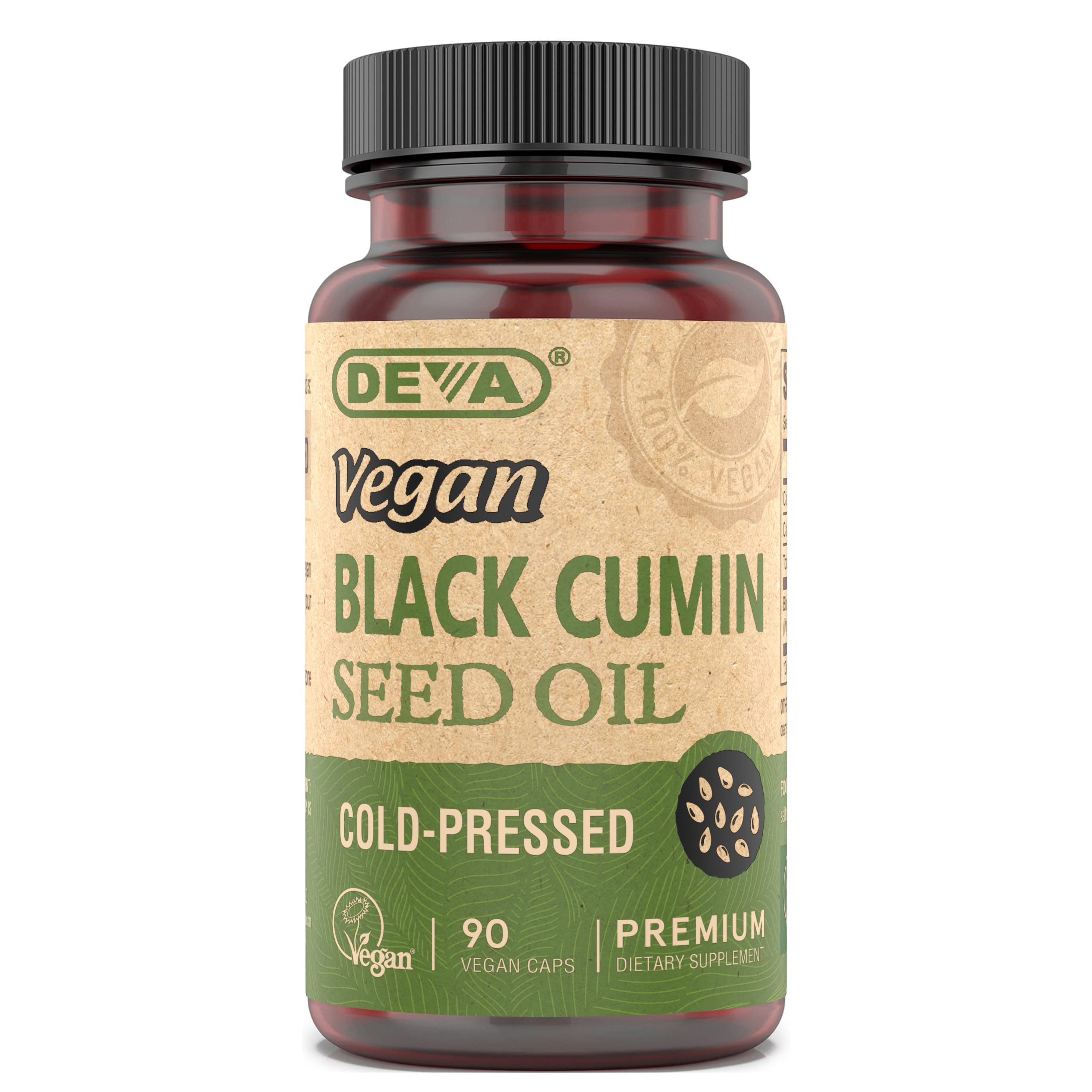 Deva Nutrition Black Cumin Seed Oil Veg Capsules, 90 Count