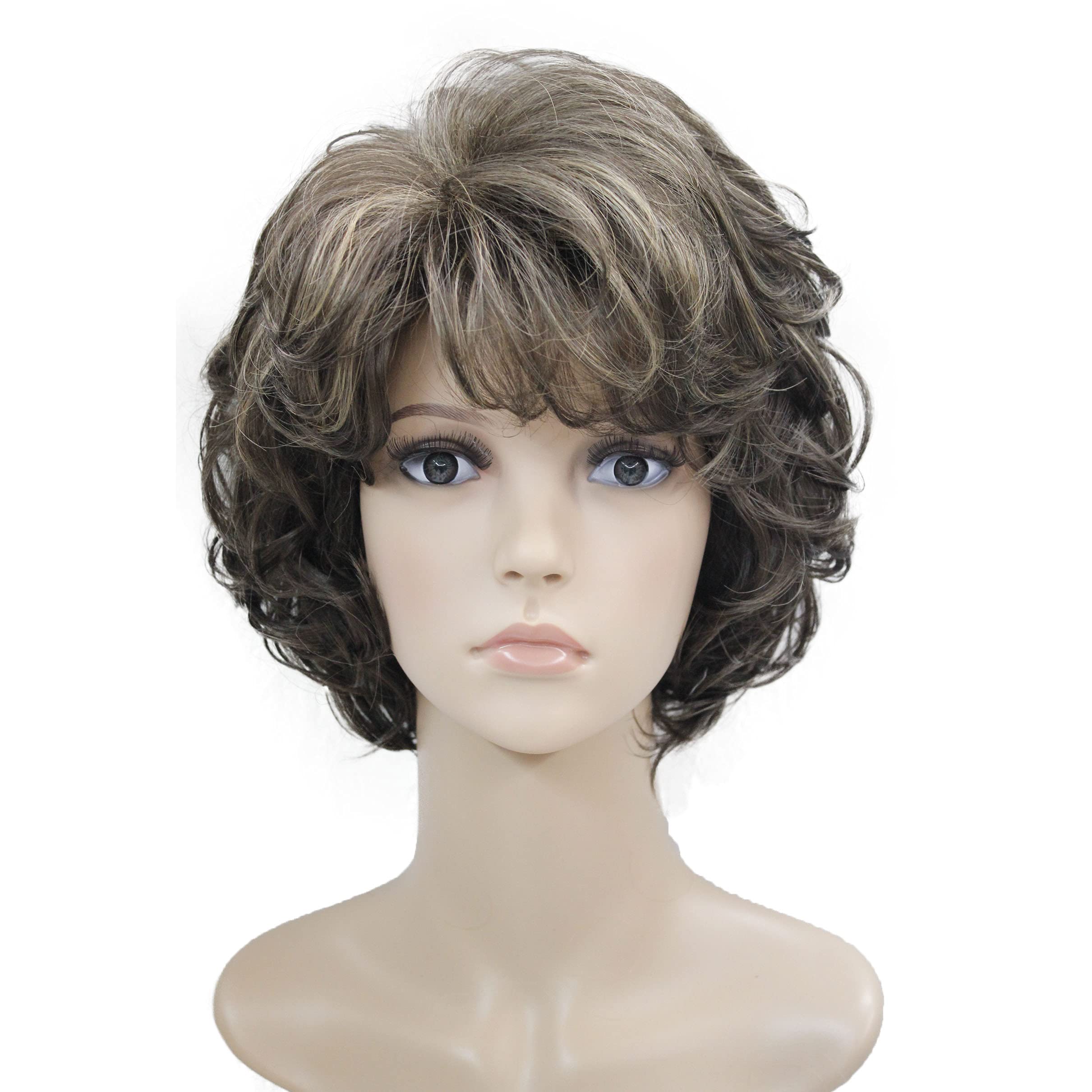 Wigingway #8Tt26: Wiginway Ladies Wigs Short Wavy Bob Wigs For Women Synthetic Capless Full Wig 8 Colors