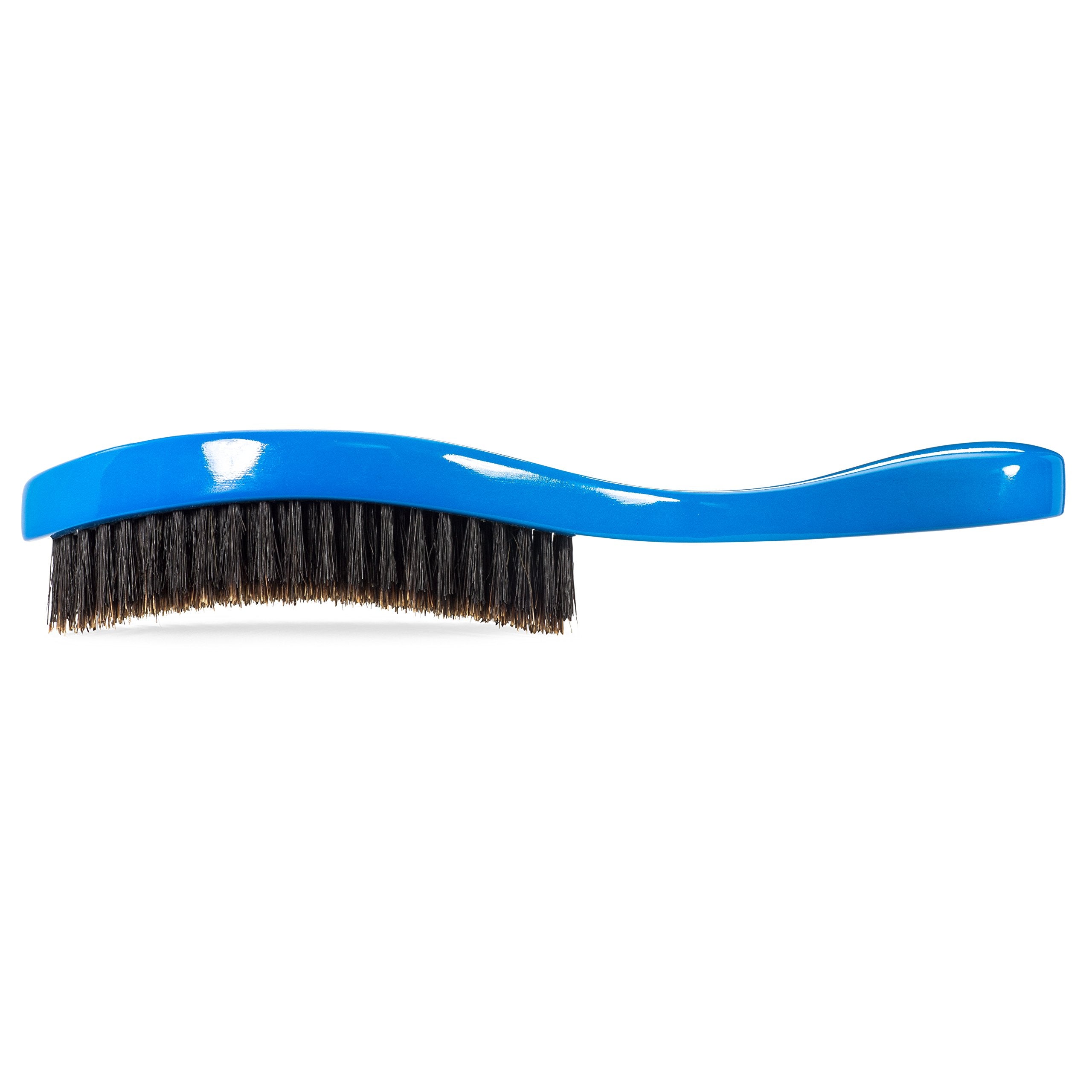 Curved 360 Waves Brush by Brush King - Torino Pro 350 - Medium Curve Wave Brush - Made with 100% Boar Bristles///True Texture Medium - All Purpose Wave Brush