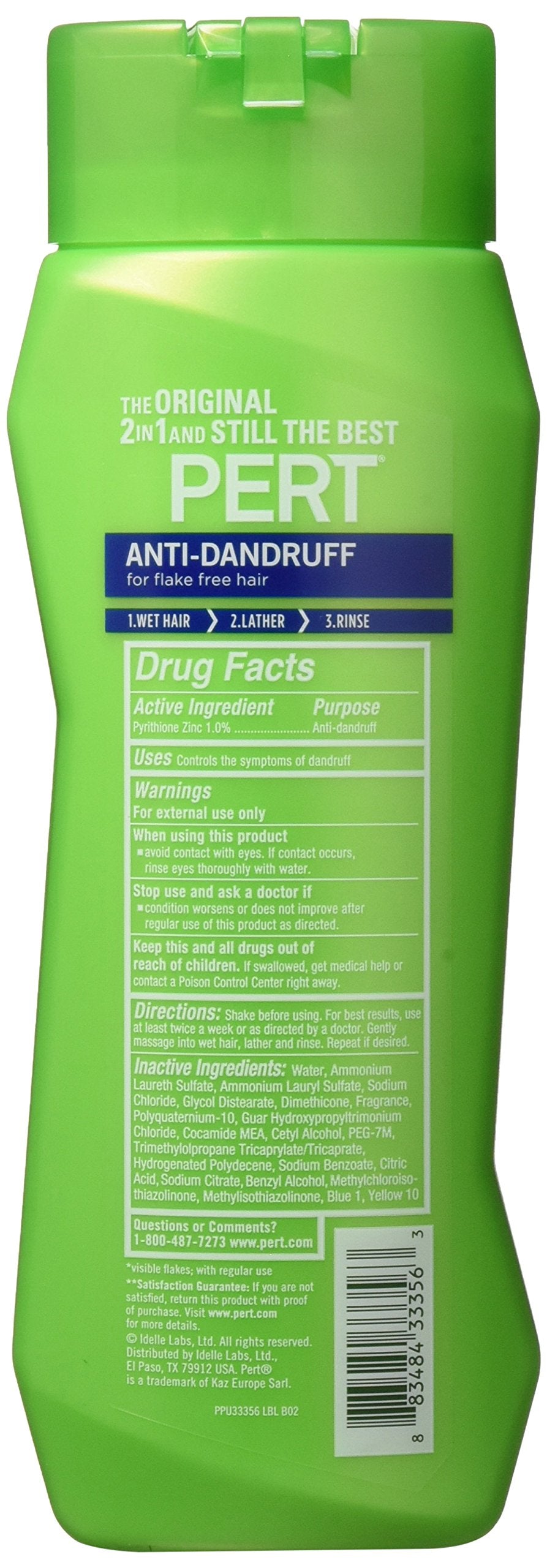 Pert Plus Pert Plus 2 In 1 Shampoo & Conditioner Anti-Dandruff, Anti-Dandruff 13.5 oz (Pack of 2)