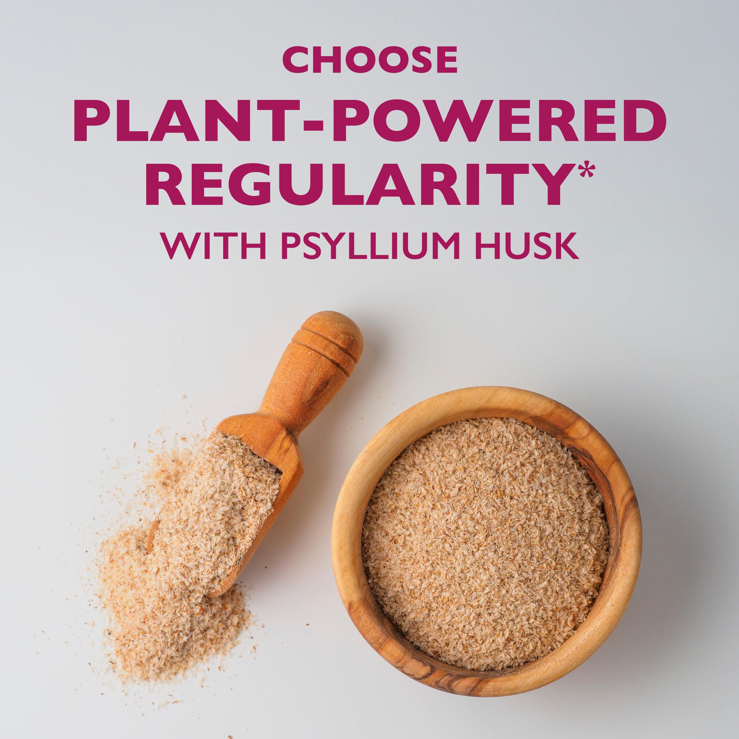 Metamucil 4 in 1 Daily Fiber Supplement Powder, Fiber Powder for Digestive Health and Regularity*, Sugar-Free, Orange, Naturally Sourced Psyllium Fiber, 180 teaspoons