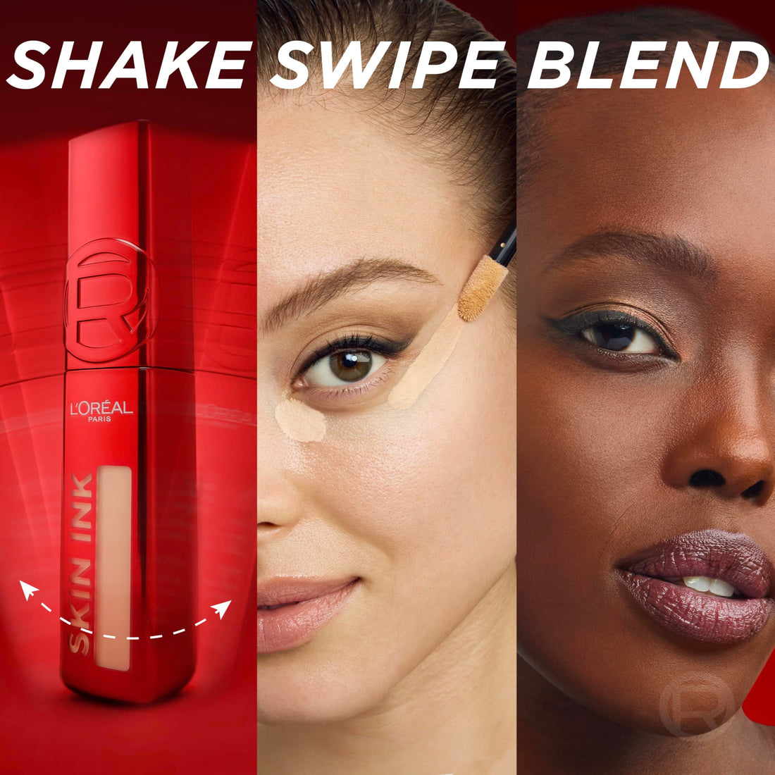 L'Oreal Paris Infallible Skin Ink 2-in-1 Foundation Concealer Hybrid Face Makeup, up to 48HR Transfer-Resistant with Buildable Light to Full Coverage, 100 Light Warm