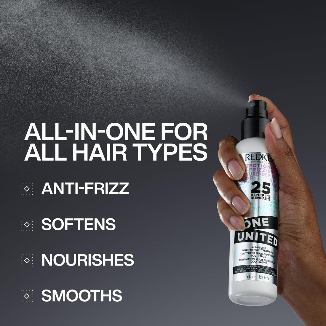 Redken Unisex One United Multi Benefit Hair Treatment, 5 Ounce