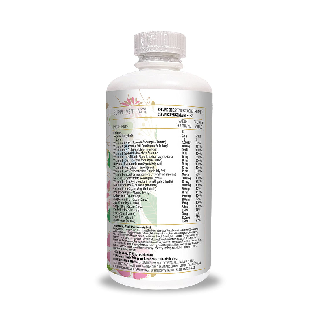 Actif Organic Bariatric Liquid Support With 25+ Organic Vitamins And Minerals For Bariatric Surgery, Advanced Formula, Non GMO, 32 Oz
