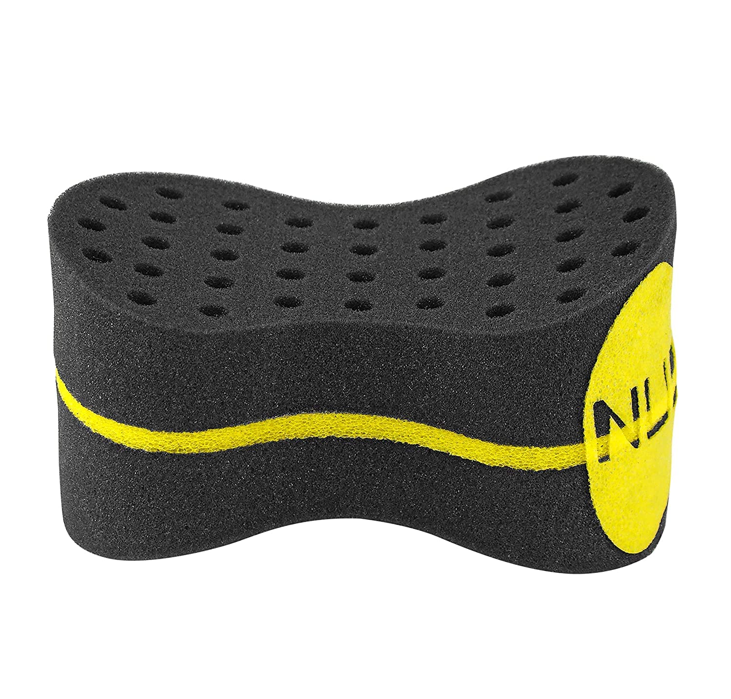 New Oval Double Side Two in One, Big and Small Holes The Original NuDred Twist Hair Sponge Afro Braid Style Dreadlock Coils Wave Hair Curl Sponge Brush (Black)