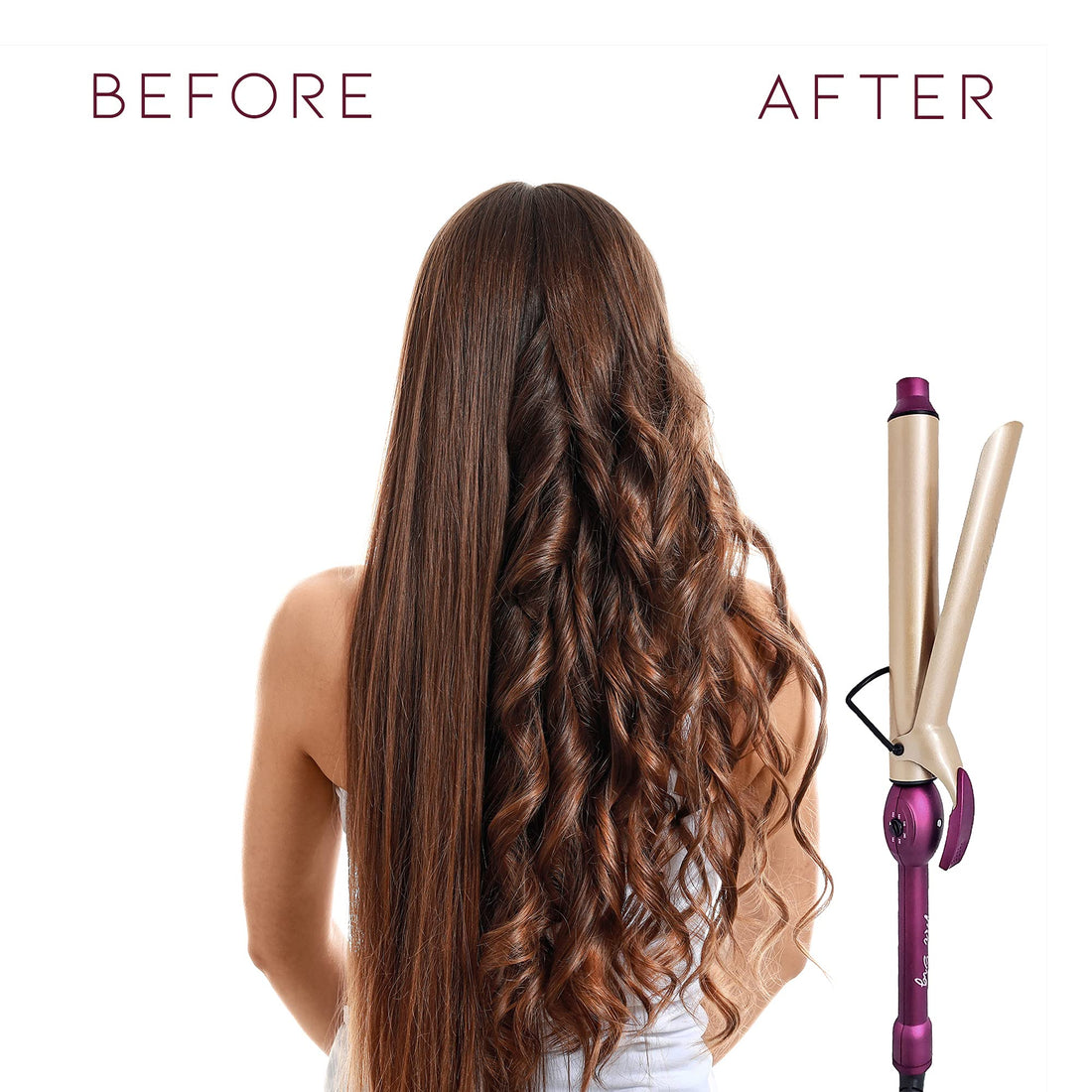 Mr Big Curling Iron, Extra Long Ceramic - The Best Curling Iron for Long Hair, 1.25 Diameter, 8 Barrel - The Longest on the Market