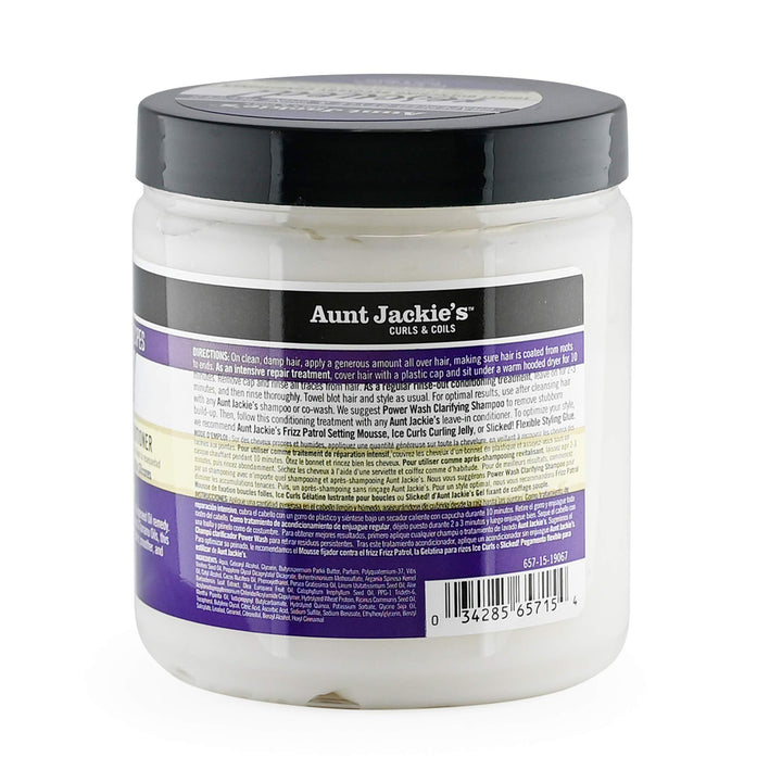 Aunt Jackie's Grapeseed Style and Shine Recipes Rescued Thirst Quenching Hair Recovery Conditioner Repair Treatment, Seals in Moisture, 18 oz