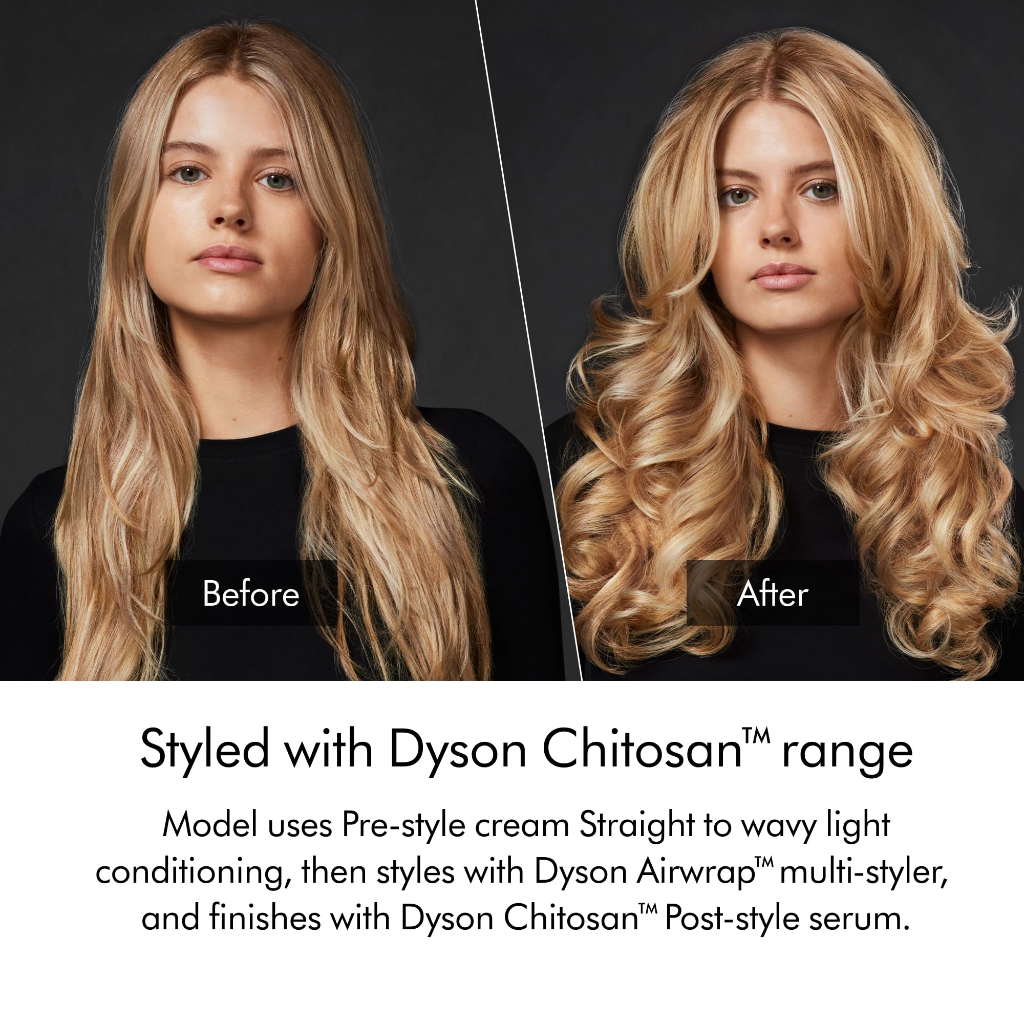 Dyson Chitosan™ Pre-style cream, Straight to Wavy, Light Conditioning, 100ml