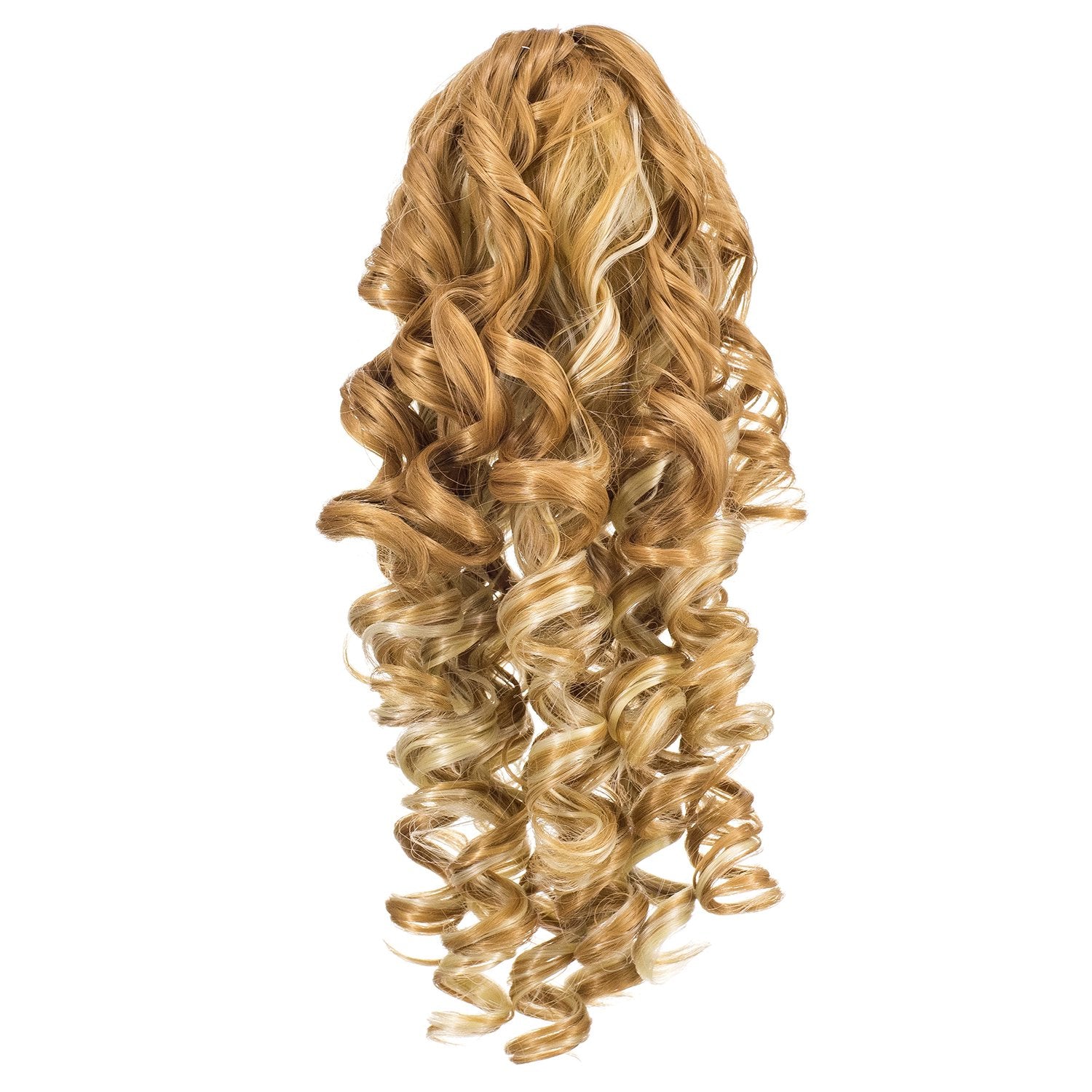 Blonde Mixed-27H613# : SWACC 12-Inch Short Screw Curls Claw Clip Ponytail Extensions Synthetic Clip in Drawstring Curly Ponytail Hairpiece Jaw Clip Hair Extension (Blonde Mixed-27H613#)