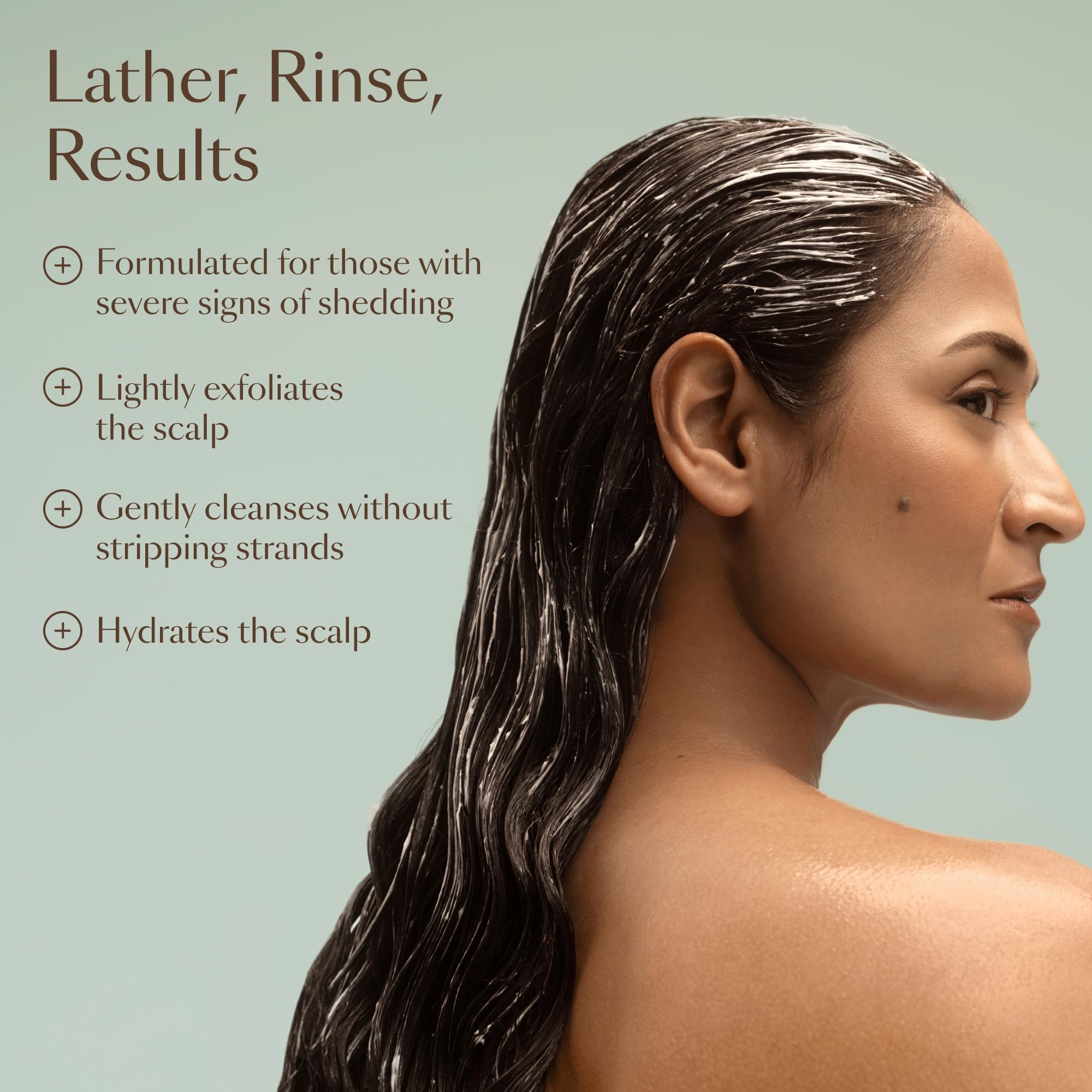 VEGAMOUR GRO+ Advanced Balancing Shampoo | Lightly Exfoliates, Cleanses and Removes Buildup Without Stripping | For Severe Signs of Thinning | Color Safe, Vegan, Cruelty-Free (8 Fl Oz)