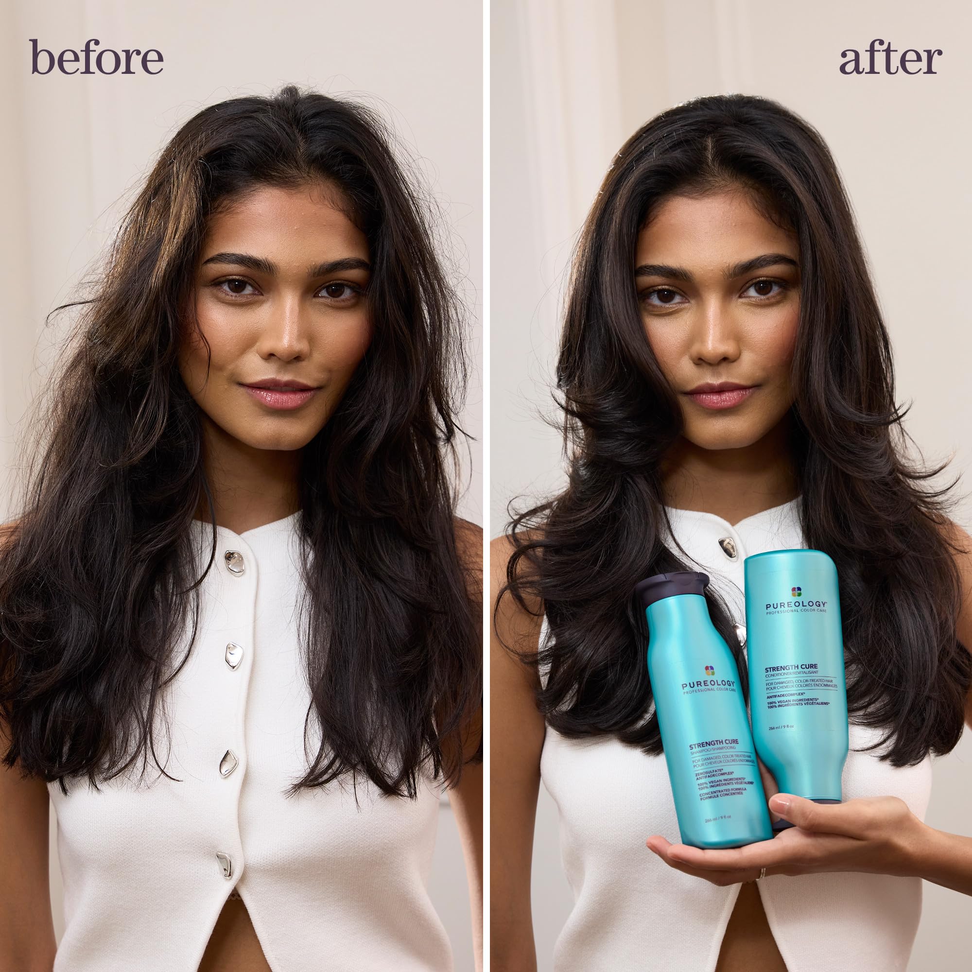 Pureology Strength Cure Strengthening Conditioner for Damaged & Color Treated Hair, 9 Fl Oz