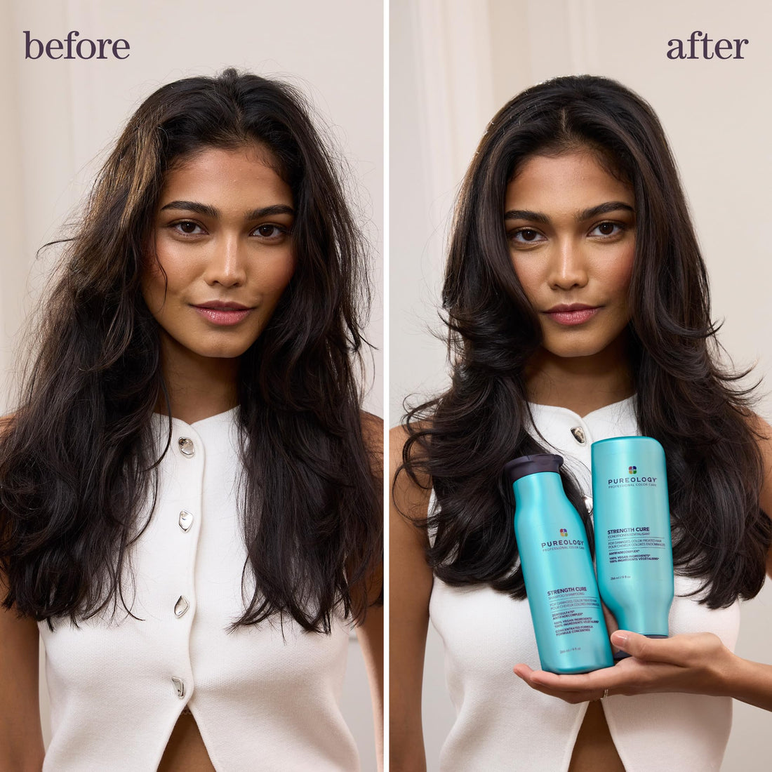 Pureology Strength Cure Strengthening Conditioner for Damaged & Color Treated Hair, 9 Fl Oz