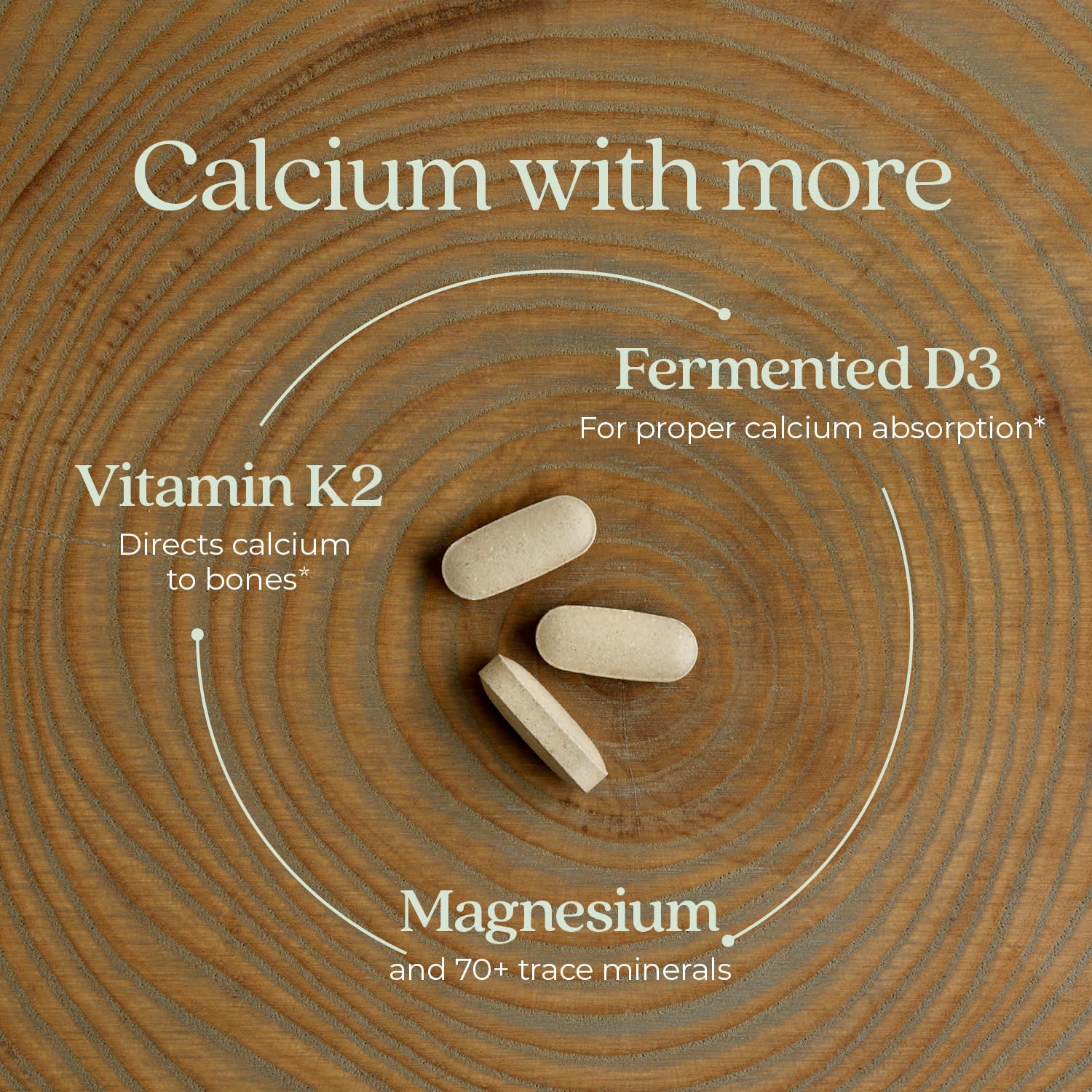 New Chapter Calcium Supplement - Bone Strength Organic Calcium with Magnesium, Vitamin D3+K2, 70+ Trace Minerals for Bone Health, Gluten Free, Easy to Swallow Slim Tablets - 120 Count