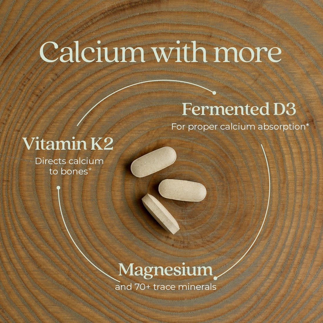 New Chapter Calcium Supplement - Bone Strength Organic Calcium with Magnesium, Vitamin D3+K2, 70+ Trace Minerals for Bone Health, Gluten Free, Easy to Swallow Slim Tablets - 120 Count