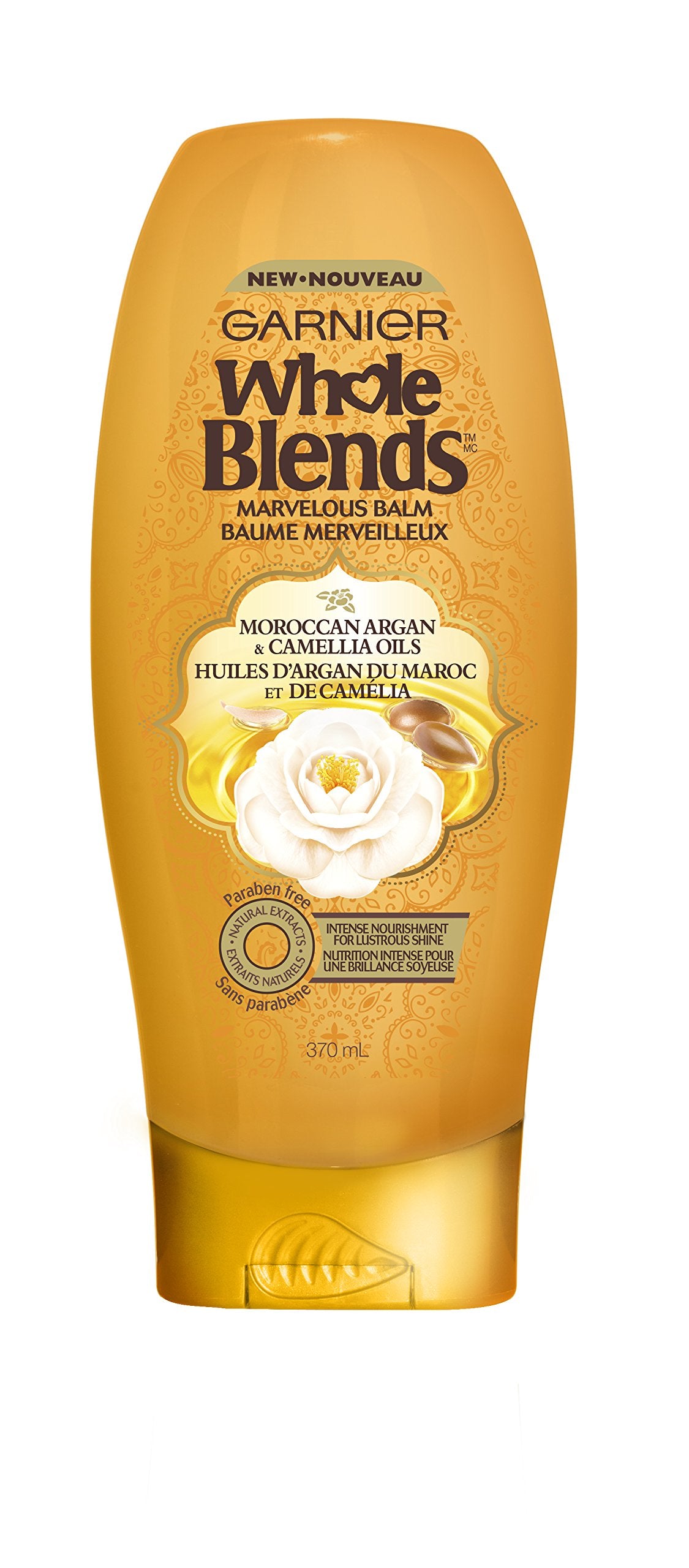 Garnier Whole Blends Illuminating Conditioner Moroccan Argan And Camellia Oils Extracts For Dull Hair , 12.5 Fl Oz, Pack Of 1